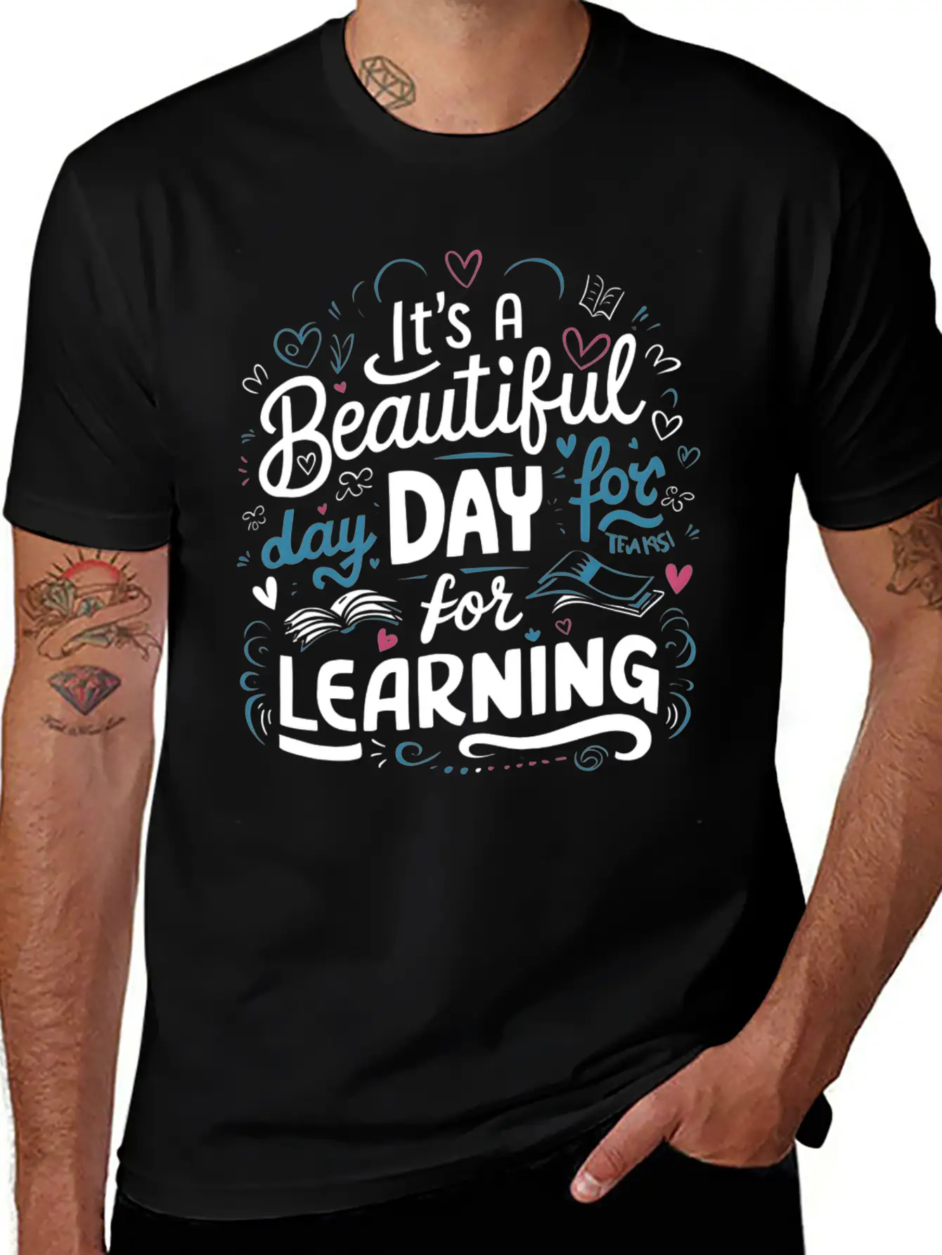 It's A Beautiful Day For Learning Comfortable Minimalist Graphic Tee – Summer Style Essential