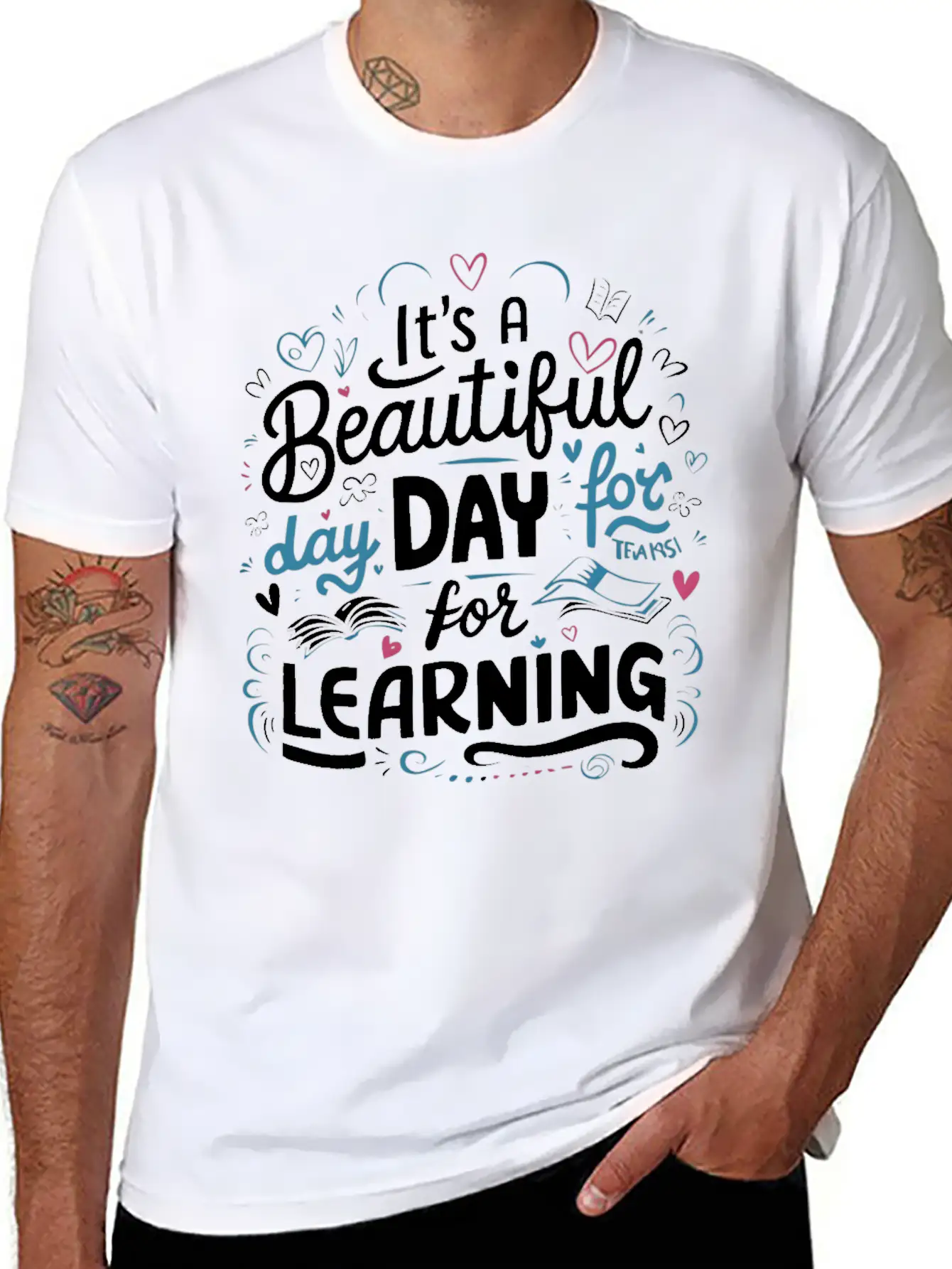 It's A Beautiful Day For Learning Comfortable Minimalist Graphic Tee – Summer Style Essential