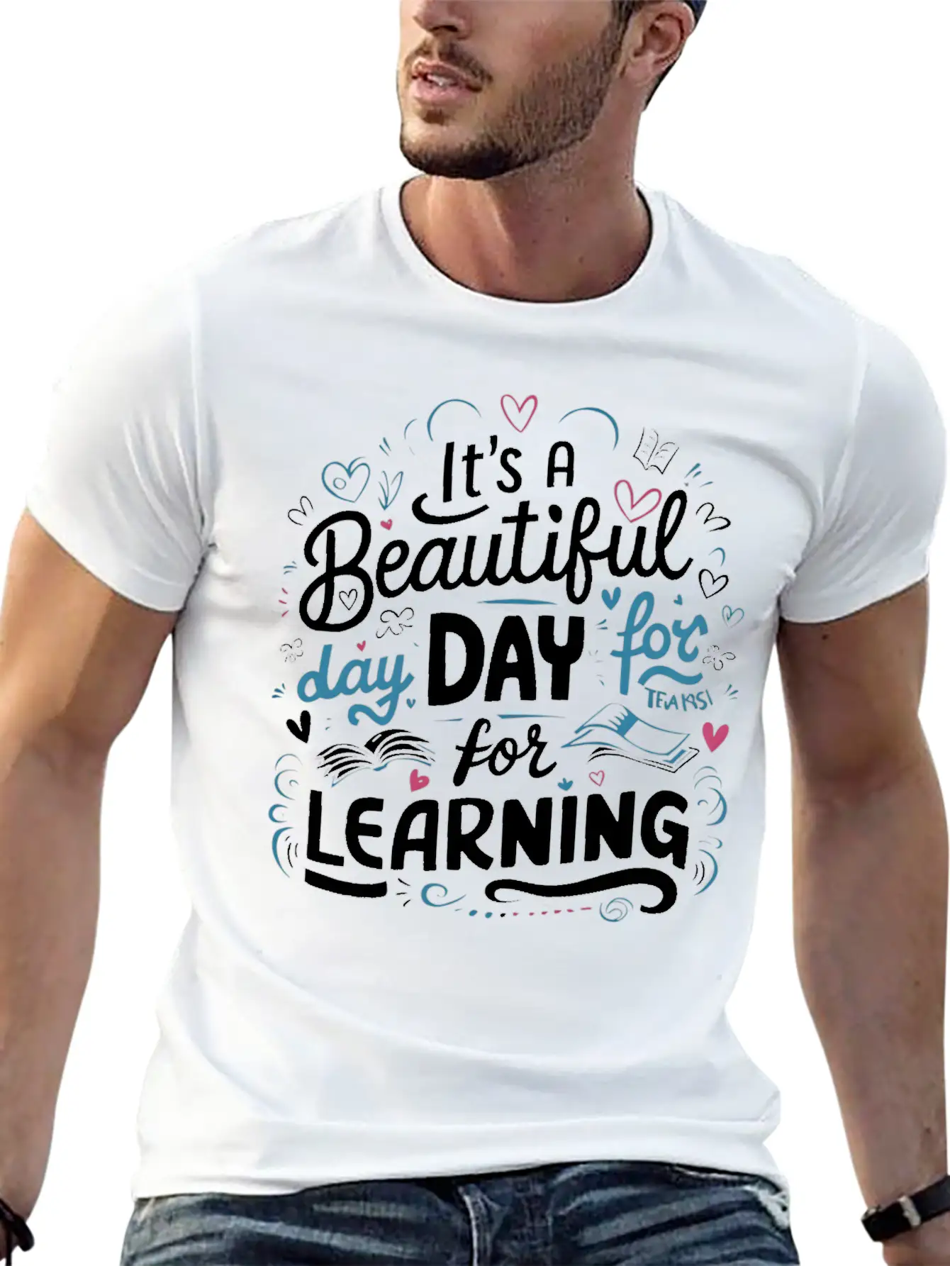 It's A Beautiful Day For Learning Comfortable Minimalist Graphic Tee – Summer Style Essential