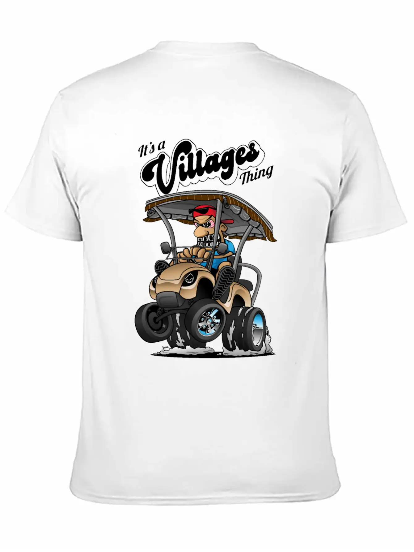 It's A Villages Thing Funny Golf Cart Cartoon Timeless Short Sleeve Tee – Comfy And Minimalist Design