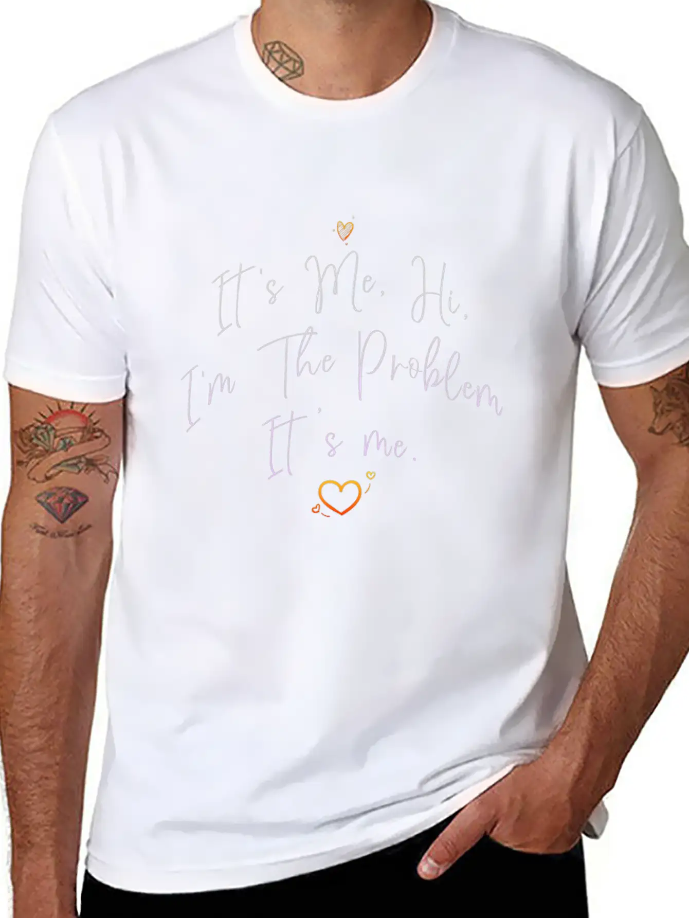 It's Me, Hi, I'm The Problem Timeless Short Sleeve Tee – Comfy And Minimalist Design