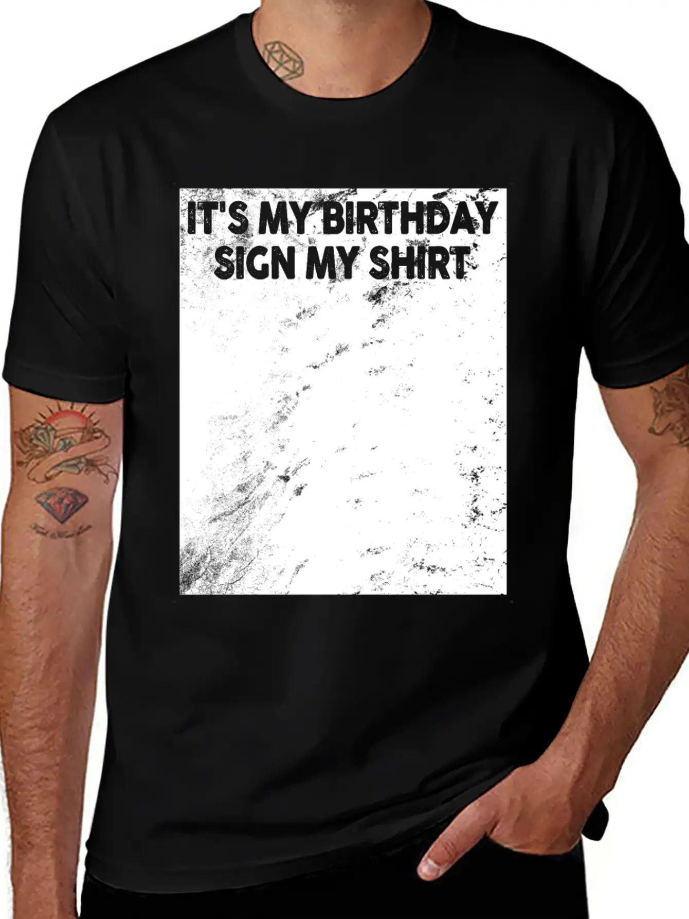 Its My Birthday Sign My Shirt Basic Graphic T-Shirt – Daily Comfort In Soft Cotton