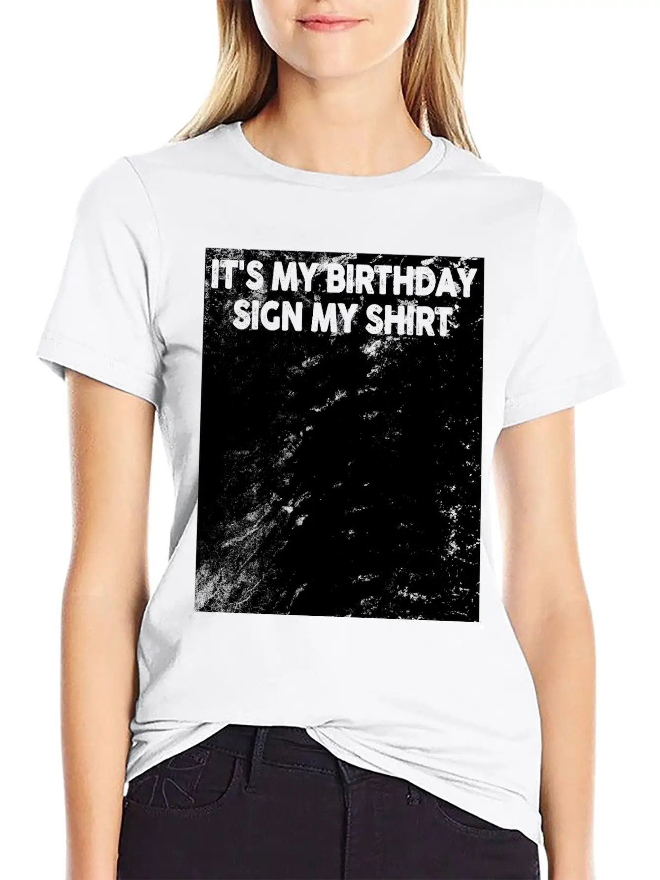Its My Birthday Sign My Shirt Basic Graphic T-Shirt – Daily Comfort In Soft Cotton