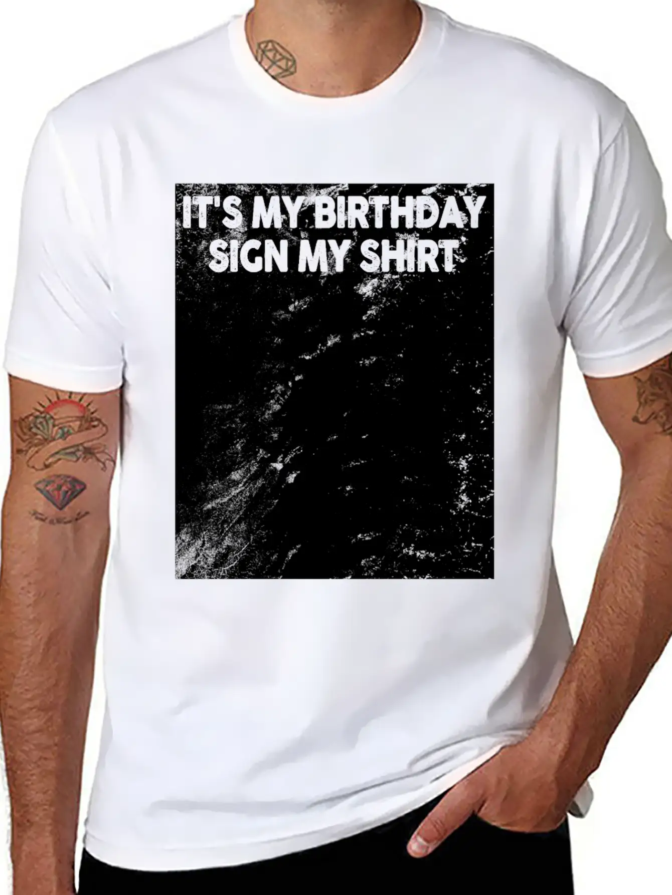 Its My Birthday Sign My Shirt Basic Graphic T-Shirt – Daily Comfort In Soft Cotton
