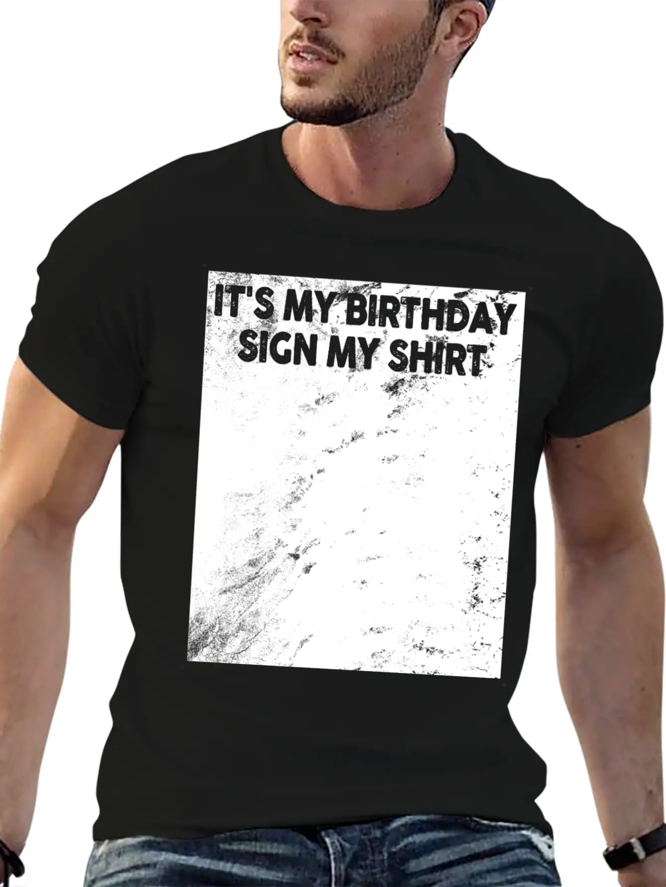 Its My Birthday Sign My Shirt Basic Graphic T-Shirt – Daily Comfort In Soft Cotton