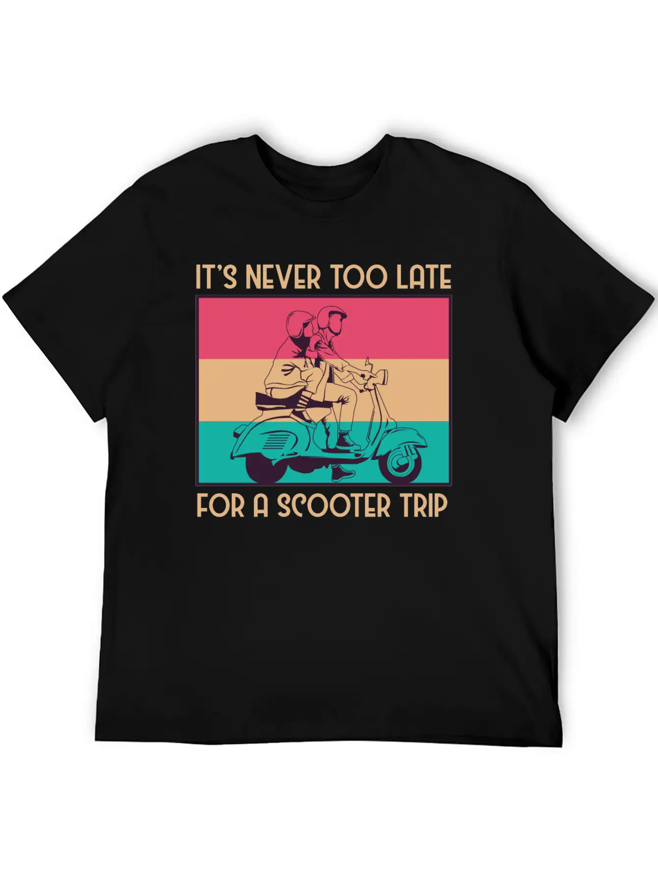Its Never Too Late For A Scooter Trip Basic Graphic T-Shirt – Daily Comfort In Soft Cotton