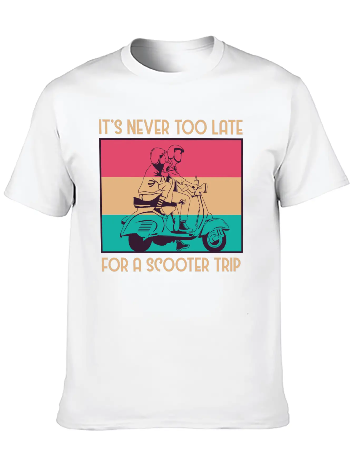 Its Never Too Late For A Scooter Trip Basic Graphic T-Shirt – Daily Comfort In Soft Cotton