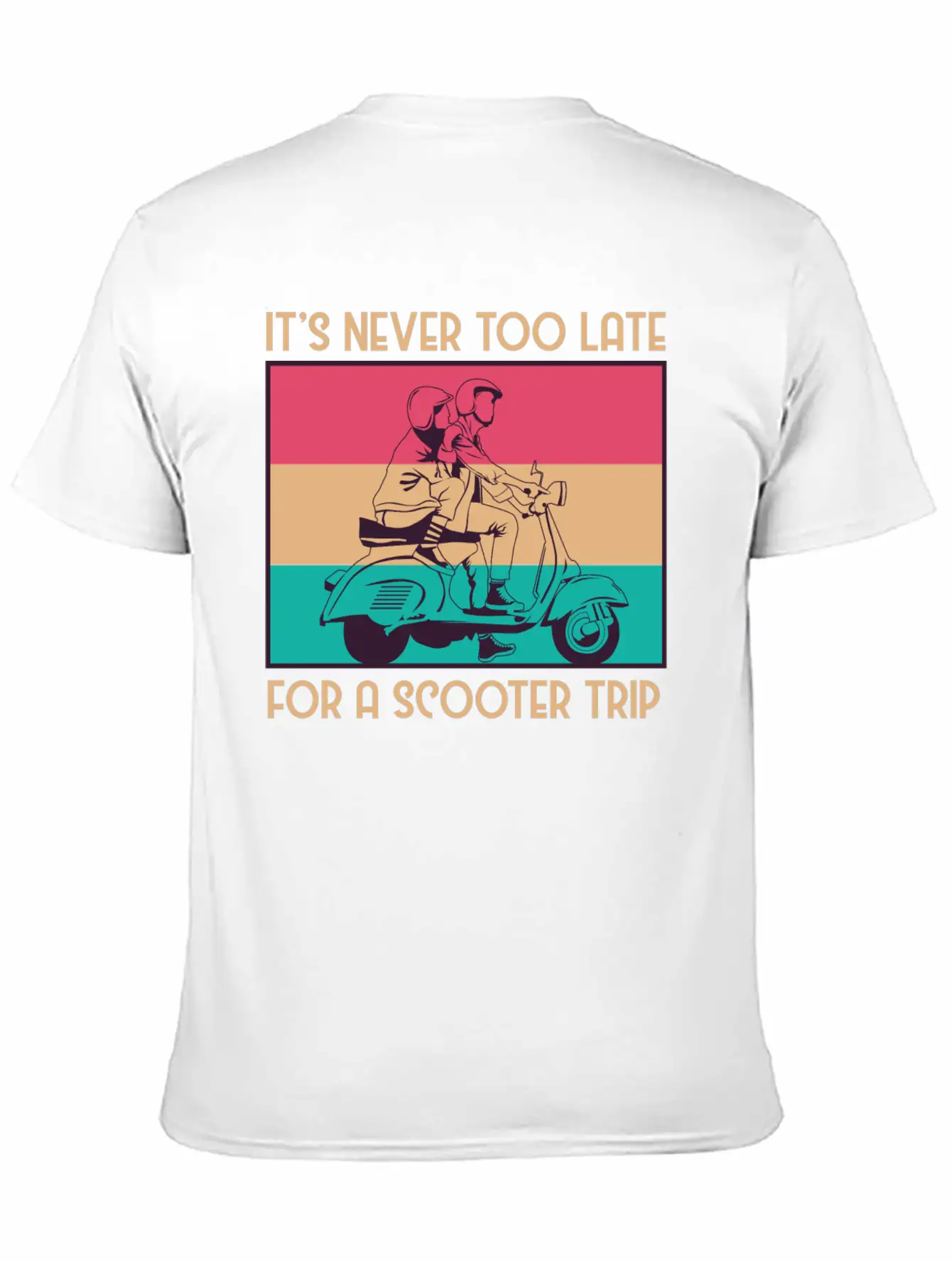 Its Never Too Late For A Scooter Trip Basic Graphic T-Shirt – Daily Comfort In Soft Cotton