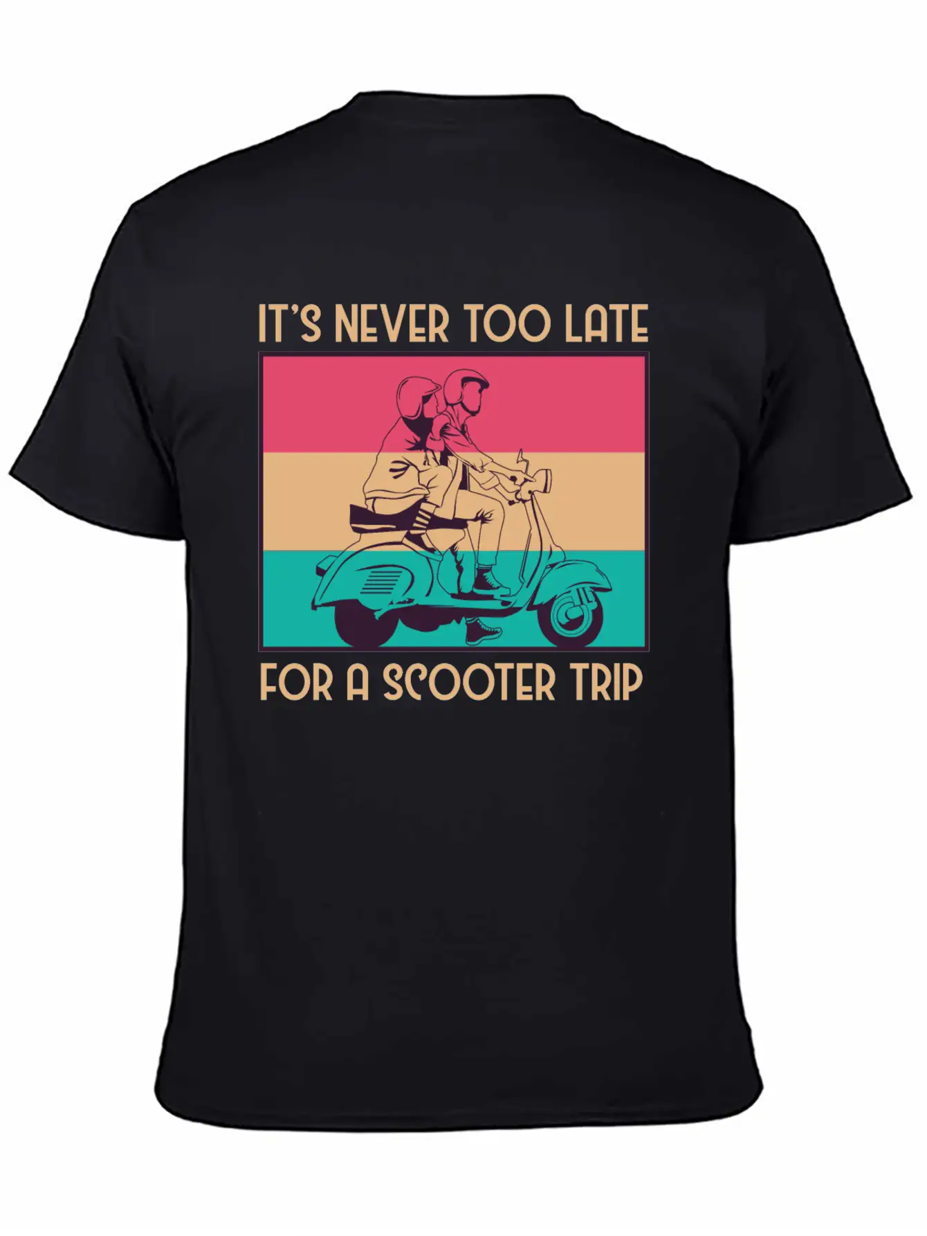 Its Never Too Late For A Scooter Trip Basic Graphic T-Shirt – Daily Comfort In Soft Cotton