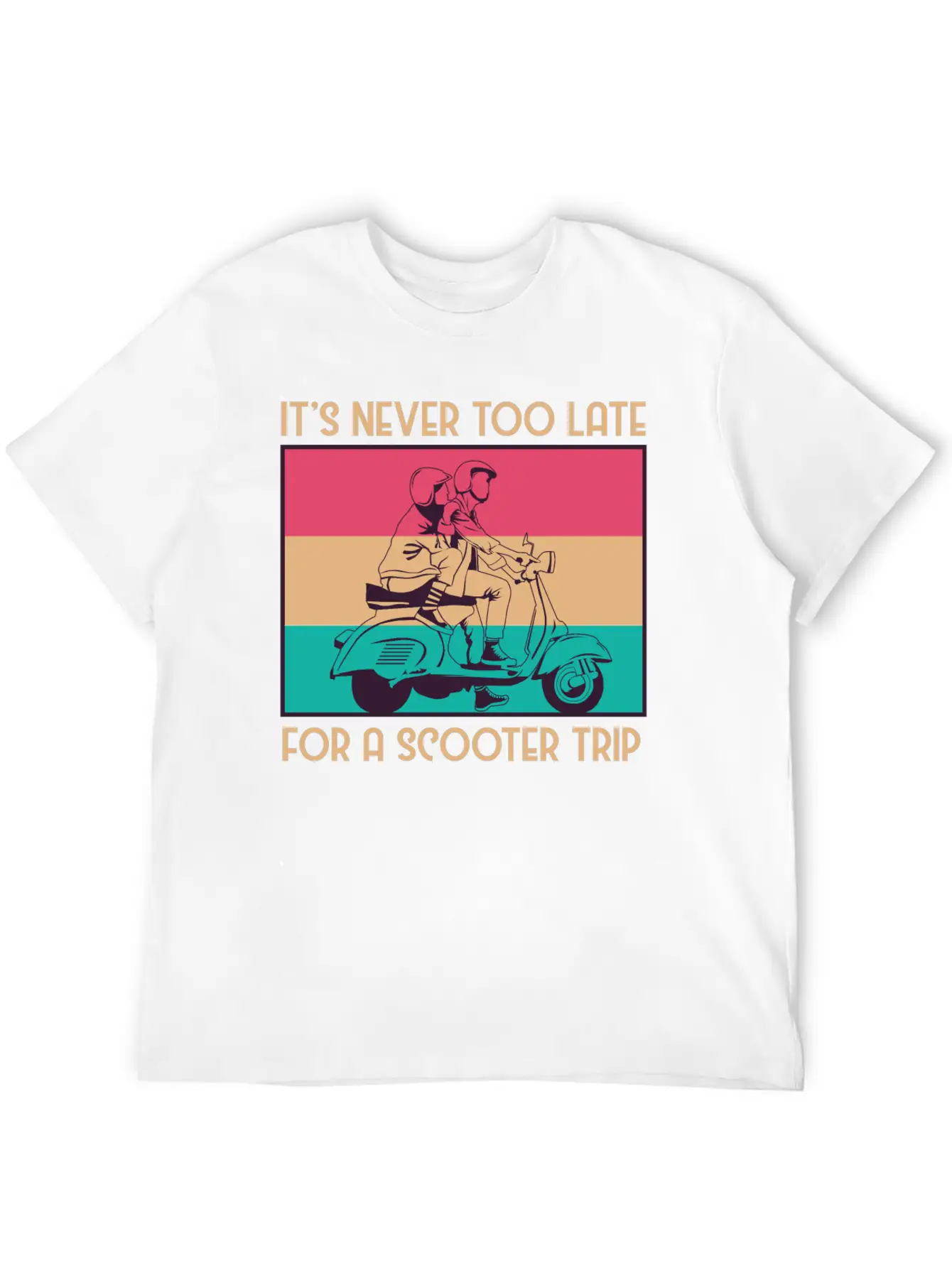 Its Never Too Late For A Scooter Trip Basic Graphic T-Shirt – Daily Comfort In Soft Cotton