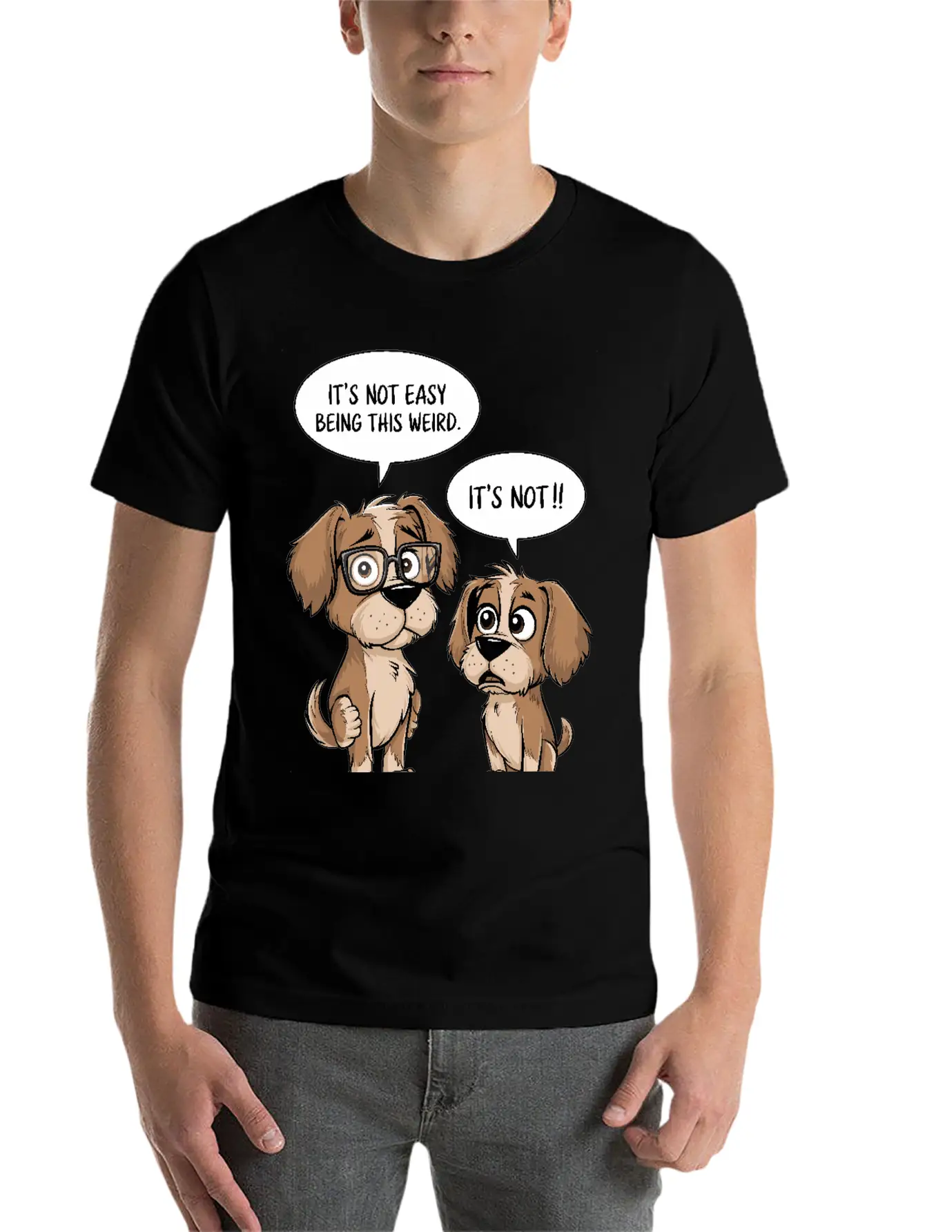 It's Not Easy Being This Weird Dogs Cartoon Basic Graphic T-Shirt – Daily Comfort In Soft Cotton