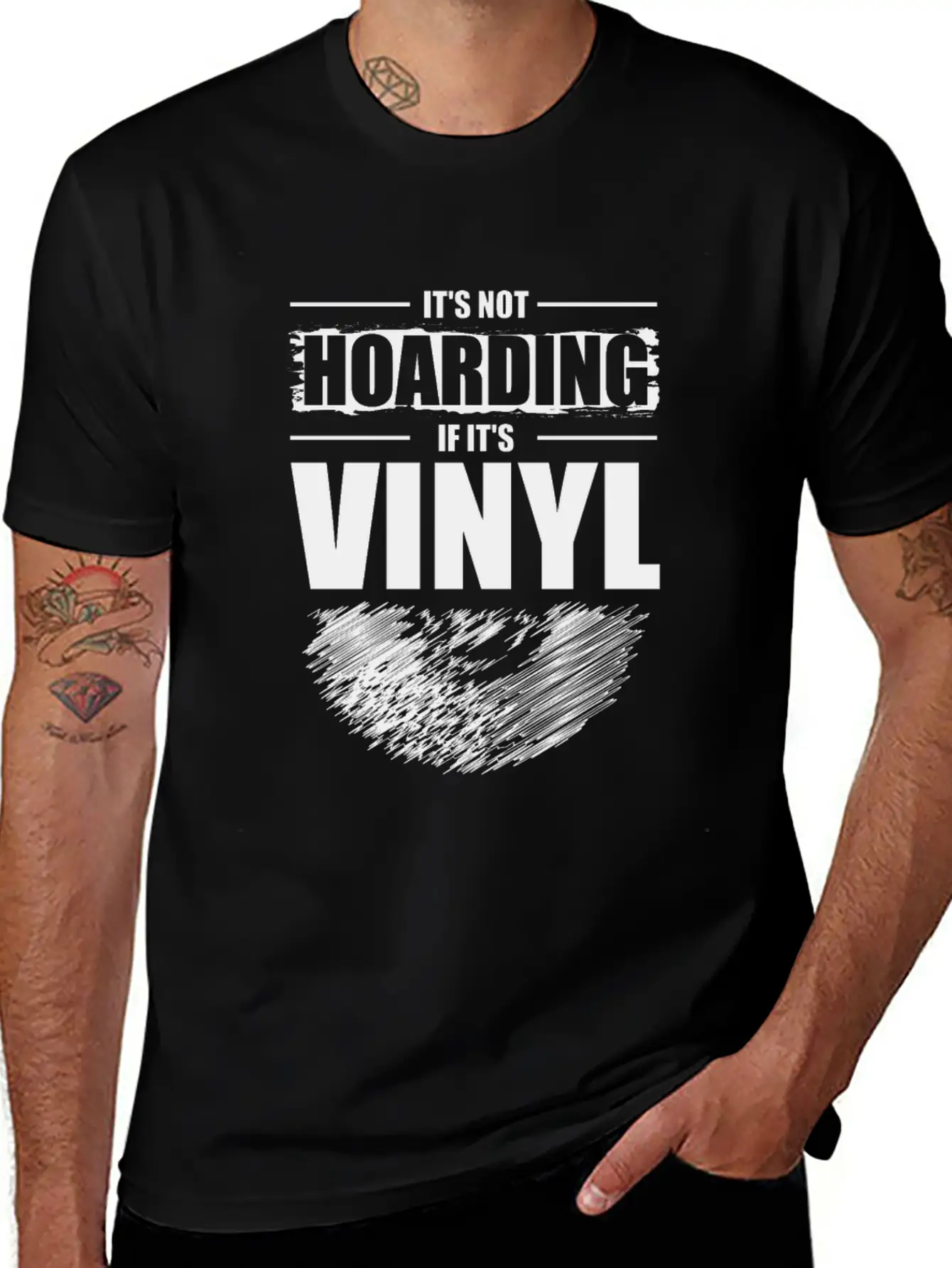 It's Not Hoarding If It's Vinyl Audiophile Music Basic Graphic T-Shirt – Daily Comfort In Soft Cotton