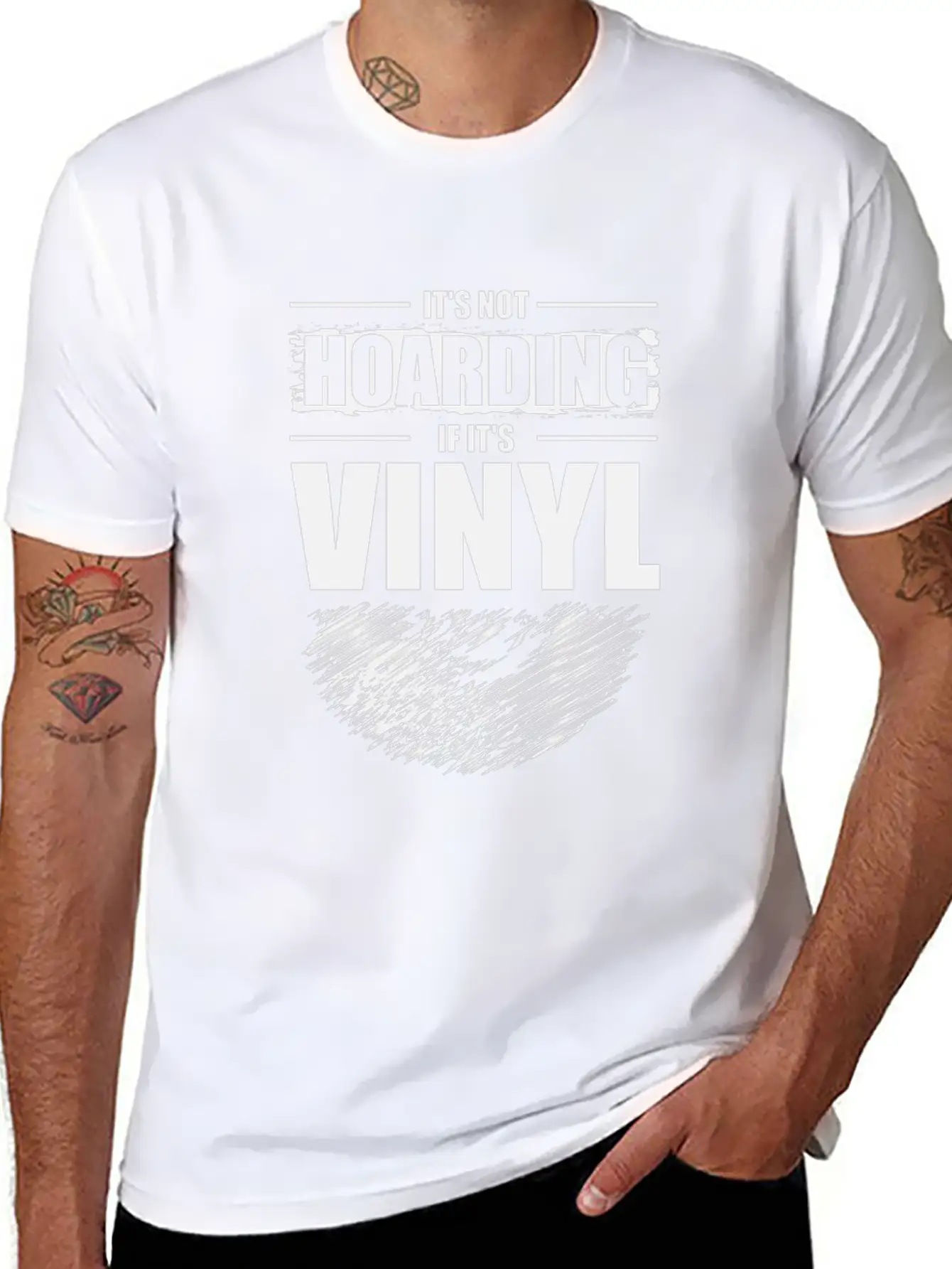 It's Not Hoarding If It's Vinyl Audiophile Music Basic Graphic T-Shirt – Daily Comfort In Soft Cotton