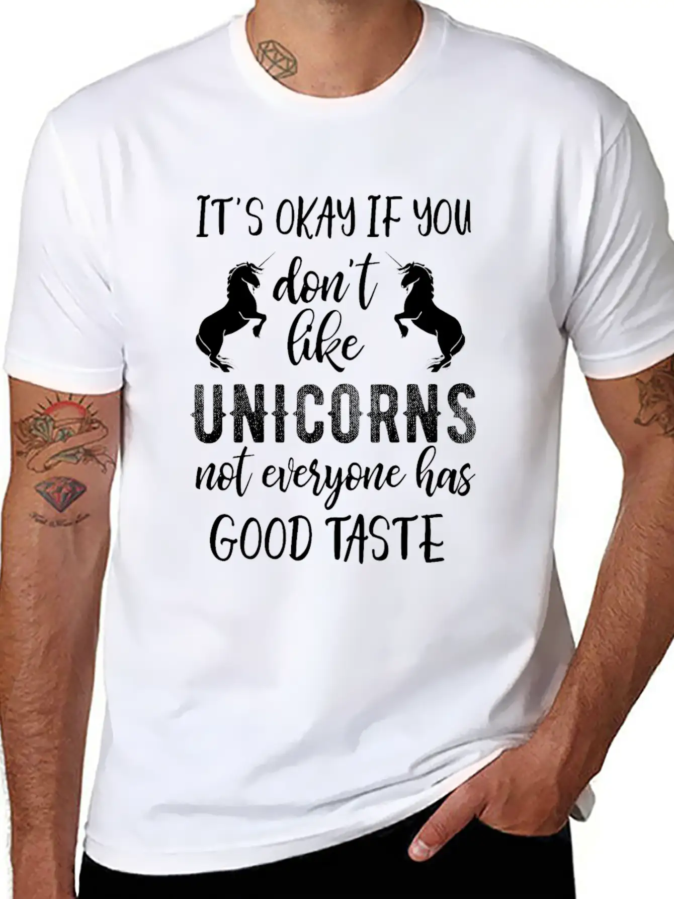 Its Ok If You Dont Like Unicorns Stylish Everyday T-Shirt – Unisex Basic Cotton Tee