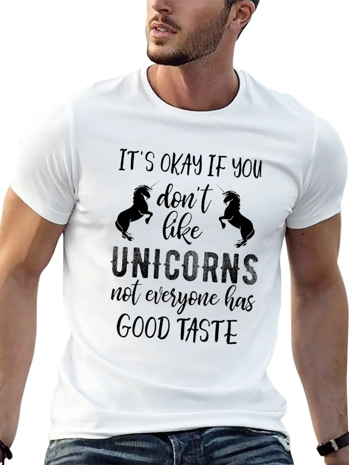 Its Ok If You Dont Like Unicorns Stylish Everyday T-Shirt – Unisex Basic Cotton Tee