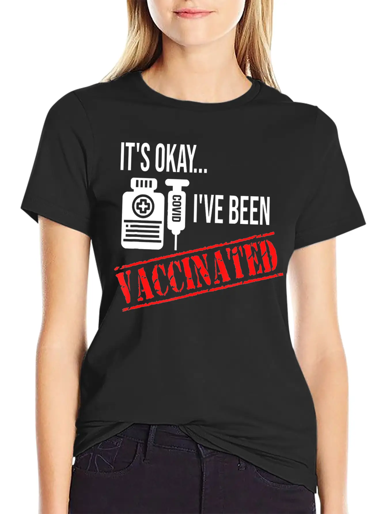 Its Okay Ive Been Vaccinated Comfortable Minimalist Graphic Tee – Summer Style Essential