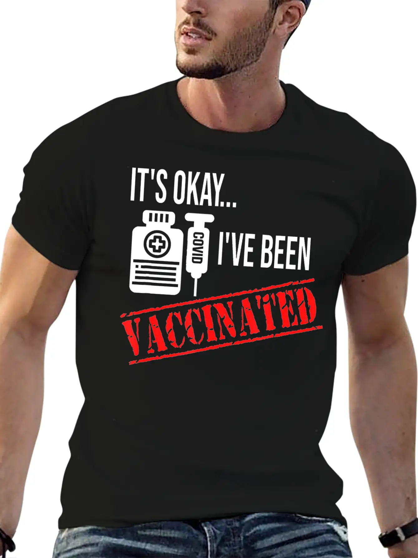 Its Okay Ive Been Vaccinated Comfortable Minimalist Graphic Tee – Summer Style Essential