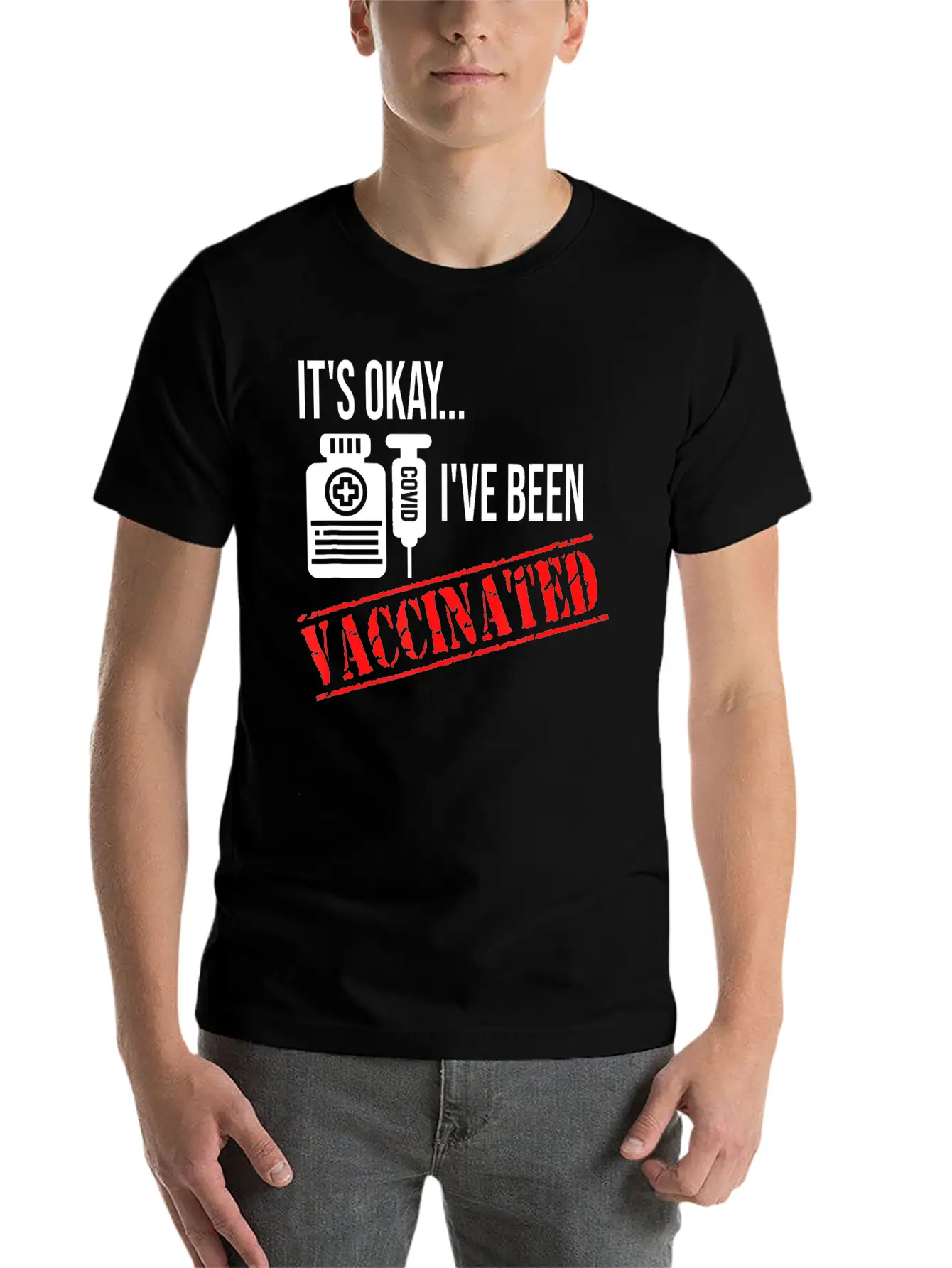 Its Okay Ive Been Vaccinated Comfortable Minimalist Graphic Tee – Summer Style Essential
