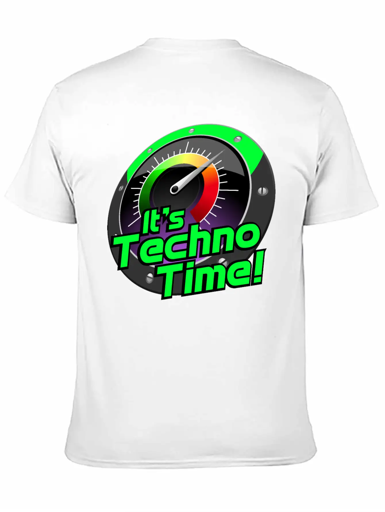 IT'S TECHNO TIME! Unisex Short Sleeve Soft Cotton T-Shirt – Casual Everyday Wear