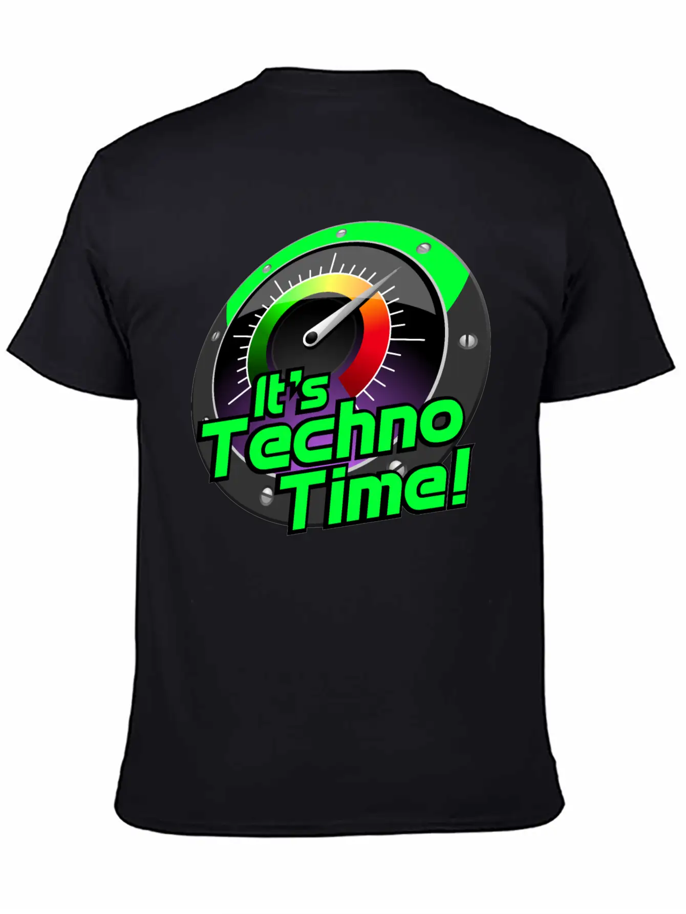 IT'S TECHNO TIME! Unisex Short Sleeve Soft Cotton T-Shirt – Casual Everyday Wear