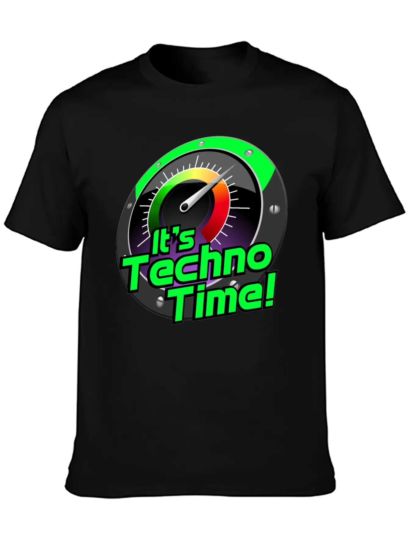 IT'S TECHNO TIME! Unisex Short Sleeve Soft Cotton T-Shirt – Casual Everyday Wear