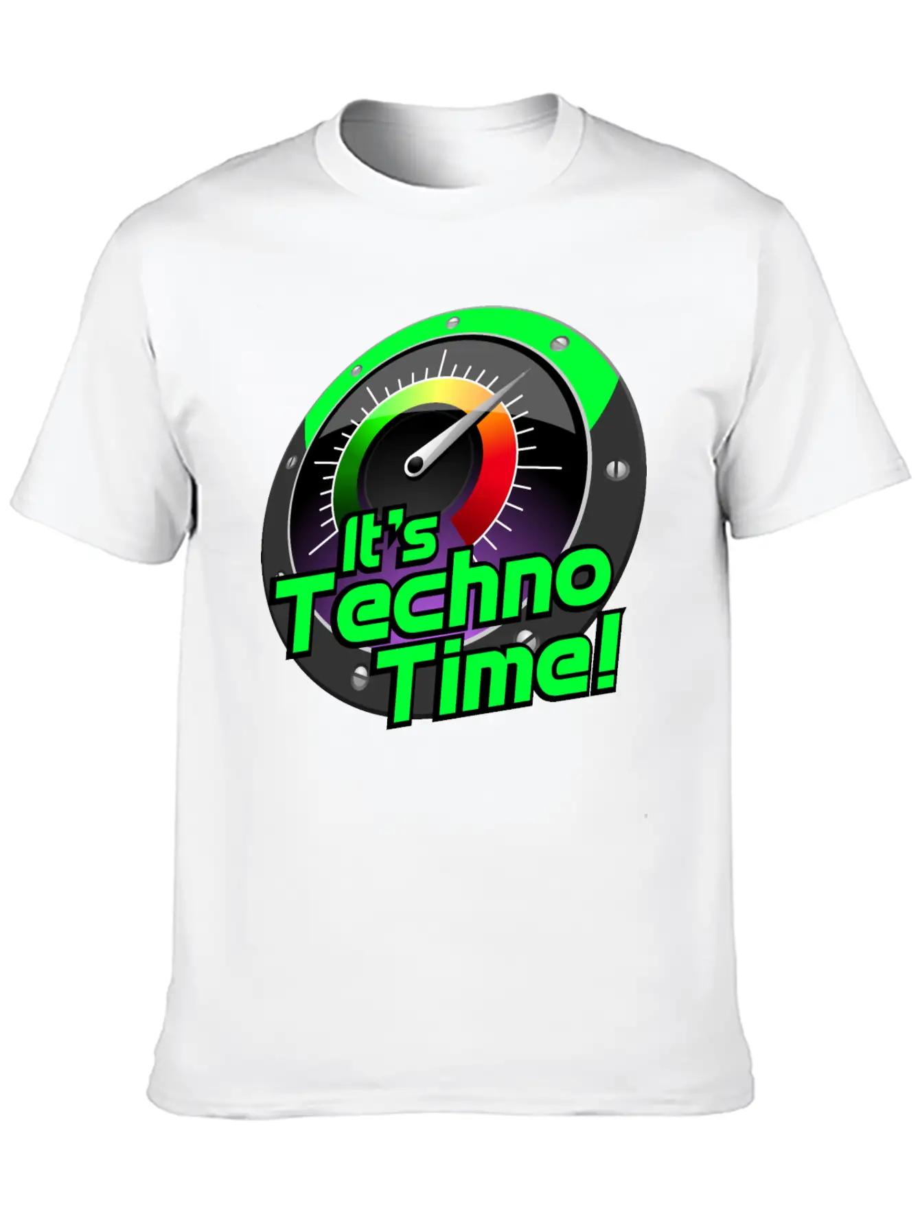 IT'S TECHNO TIME! Unisex Short Sleeve Soft Cotton T-Shirt – Casual Everyday Wear