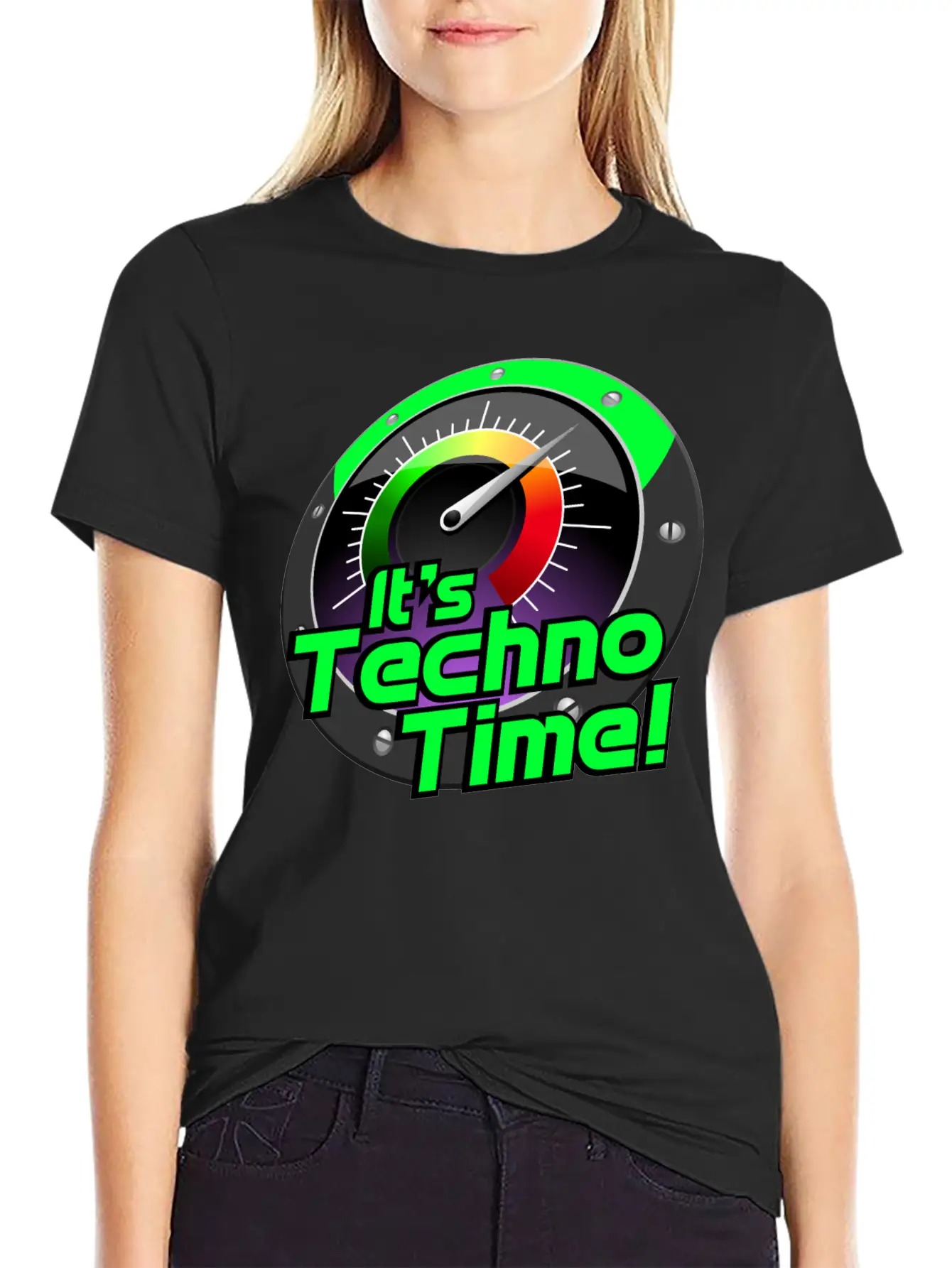 IT'S TECHNO TIME! Unisex Short Sleeve Soft Cotton T-Shirt – Casual Everyday Wear
