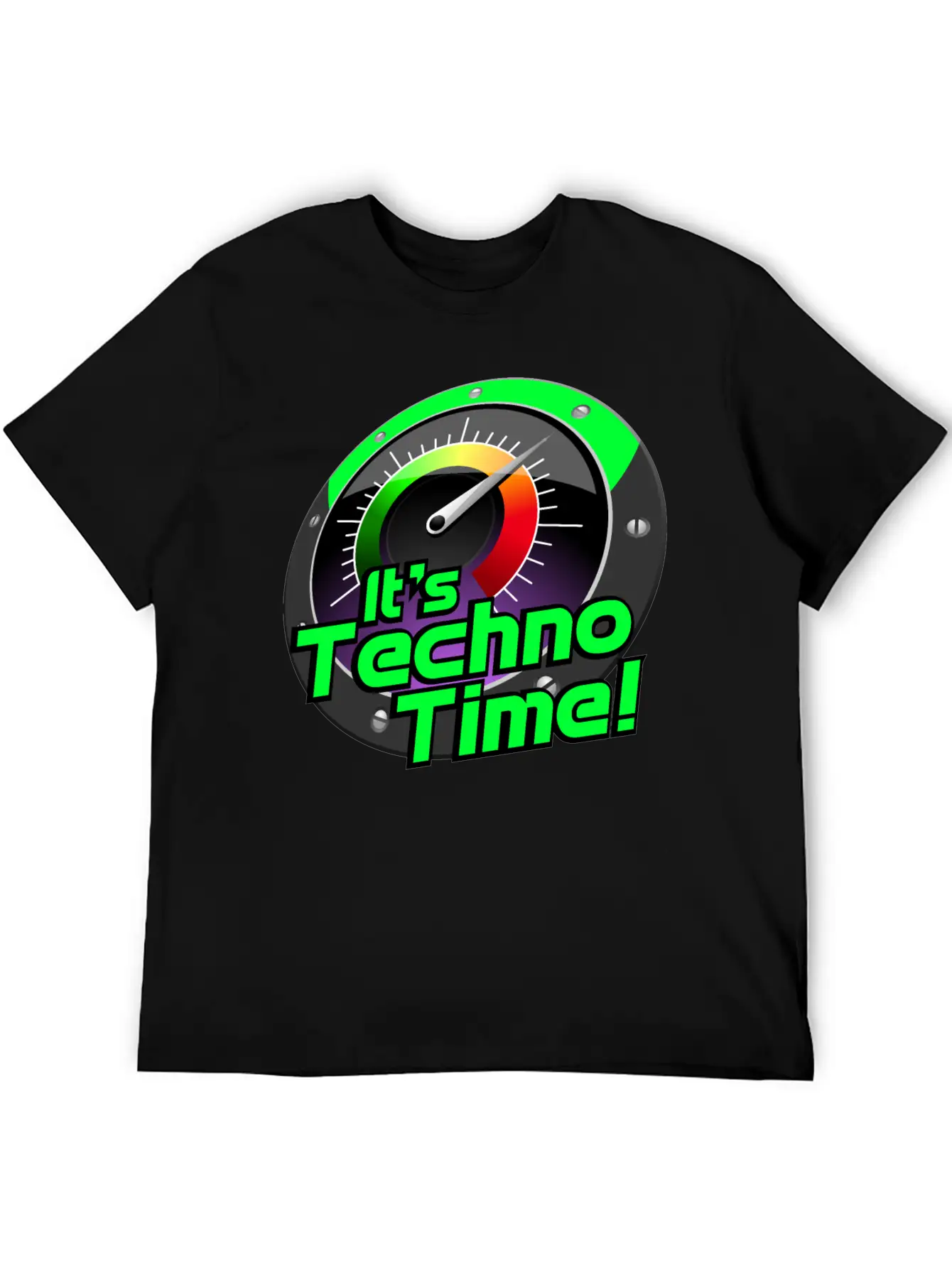 IT'S TECHNO TIME! Unisex Short Sleeve Soft Cotton T-Shirt – Casual Everyday Wear