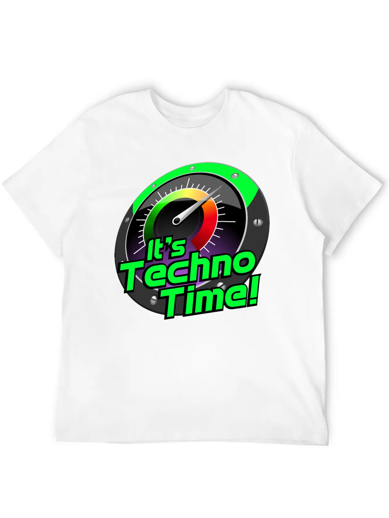 IT'S TECHNO TIME! Unisex Short Sleeve Soft Cotton T-Shirt – Casual Everyday Wear