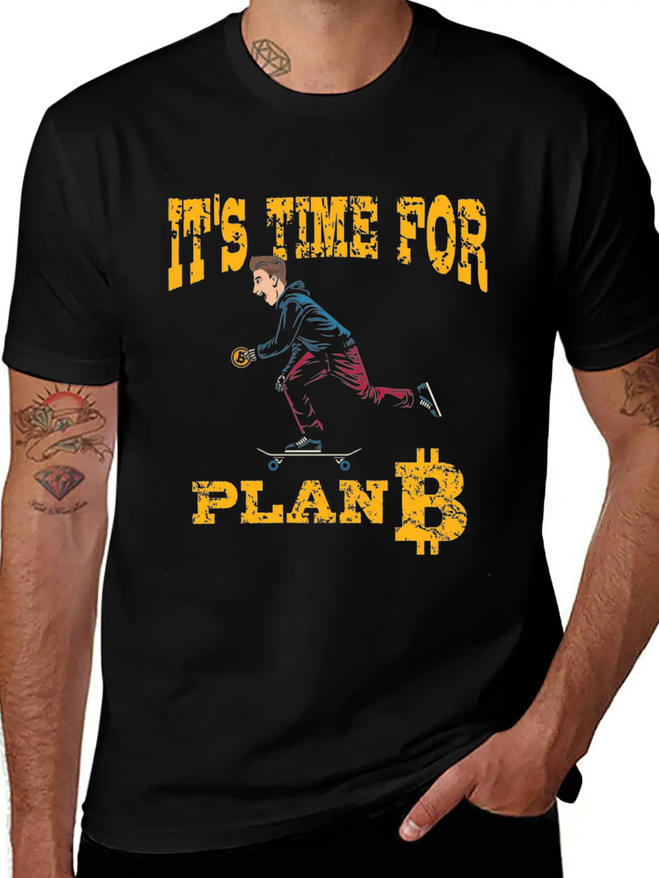It's Time For Plan B, Bitcoin Stylish Everyday T-Shirt – Unisex Basic Cotton Tee