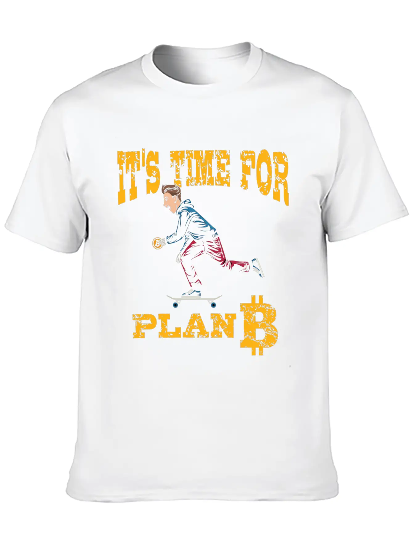 It's Time For Plan B, Bitcoin Stylish Everyday T-Shirt – Unisex Basic Cotton Tee