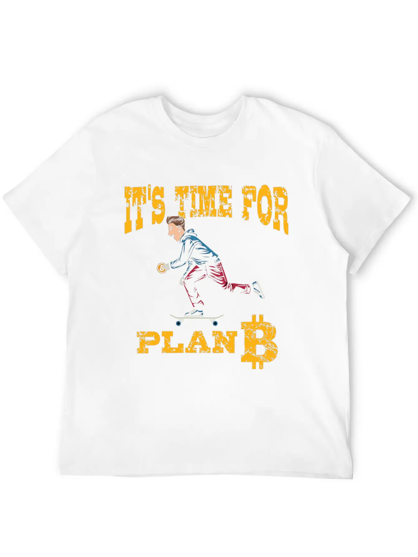 It's Time For Plan B, Bitcoin Stylish Everyday T-Shirt – Unisex Basic Cotton Tee