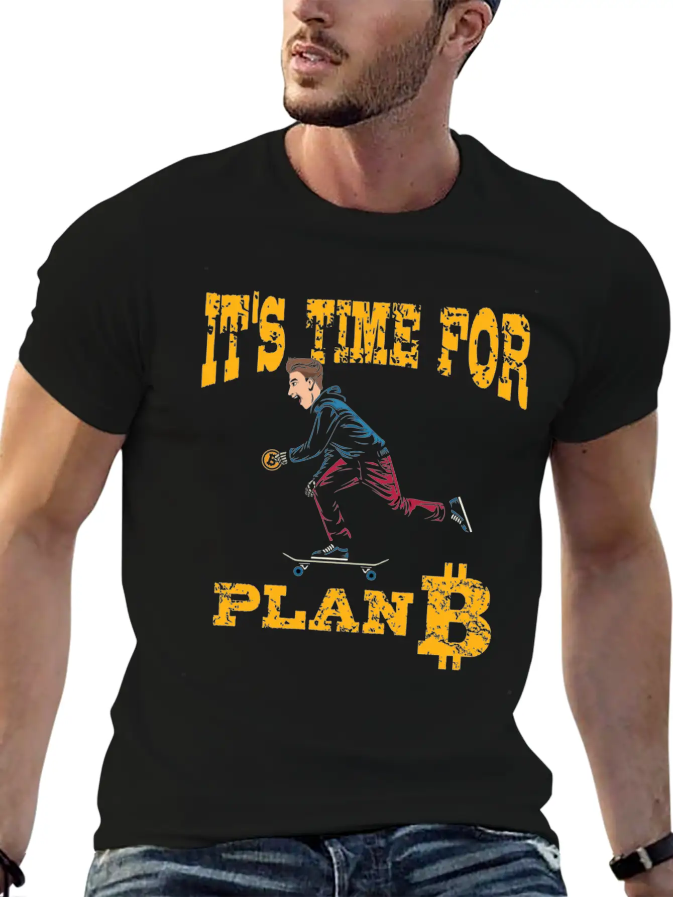 It's Time For Plan B, Bitcoin Stylish Everyday T-Shirt – Unisex Basic Cotton Tee