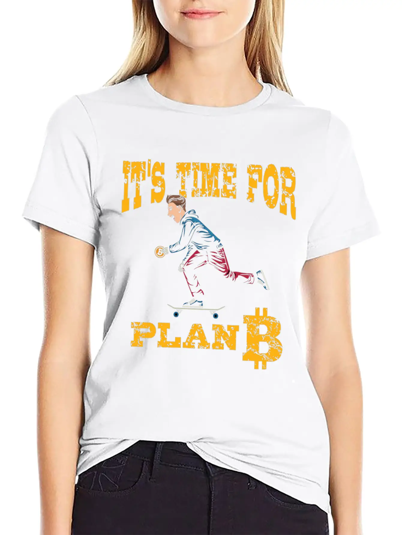 It's Time For Plan B, Bitcoin Stylish Everyday T-Shirt – Unisex Basic Cotton Tee