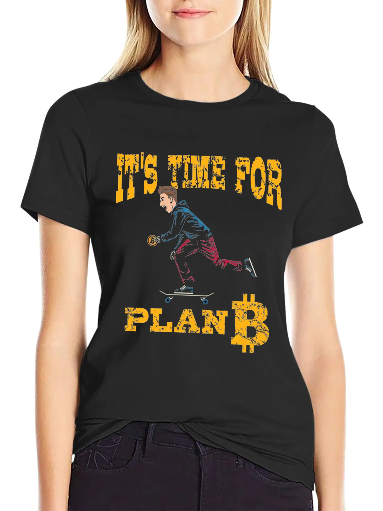 It's Time For Plan B, Bitcoin Stylish Everyday T-Shirt – Unisex Basic Cotton Tee