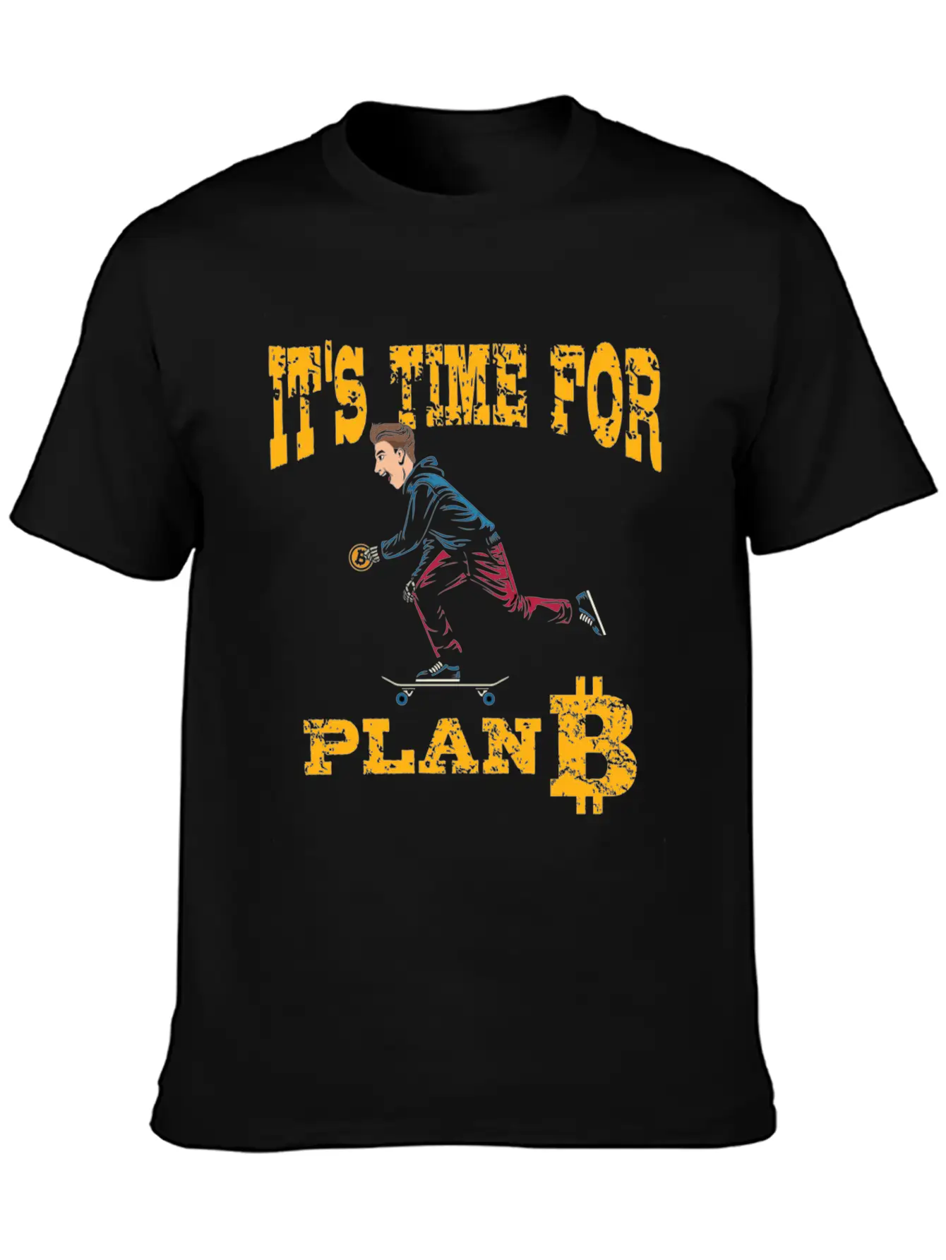 It's Time For Plan B, Bitcoin Stylish Everyday T-Shirt – Unisex Basic Cotton Tee