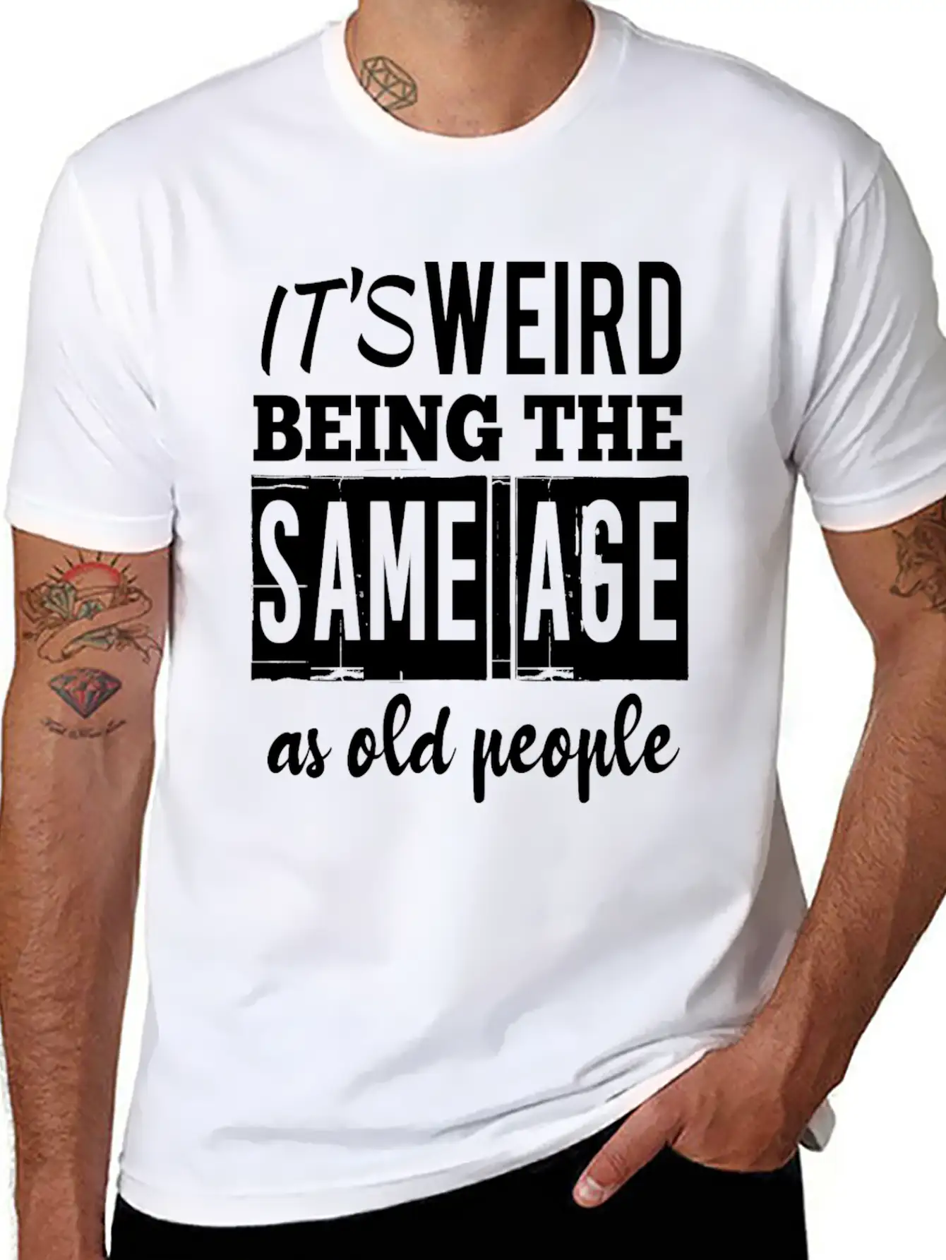 It's Weird Being The Same Age Basic Graphic T-Shirt – Daily Comfort In Soft Cotton