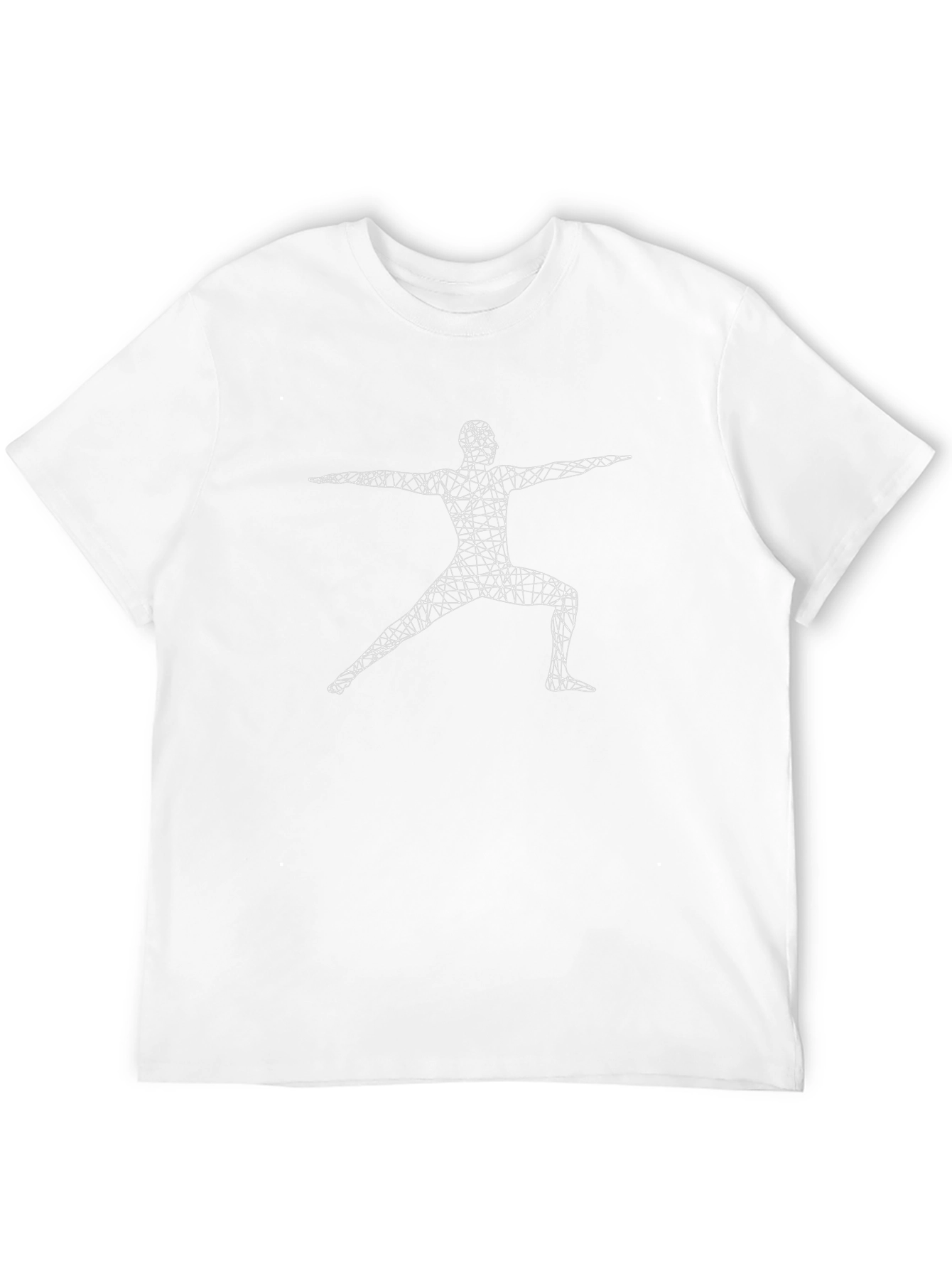 Geometric Yoga Pose Black T-Shirt