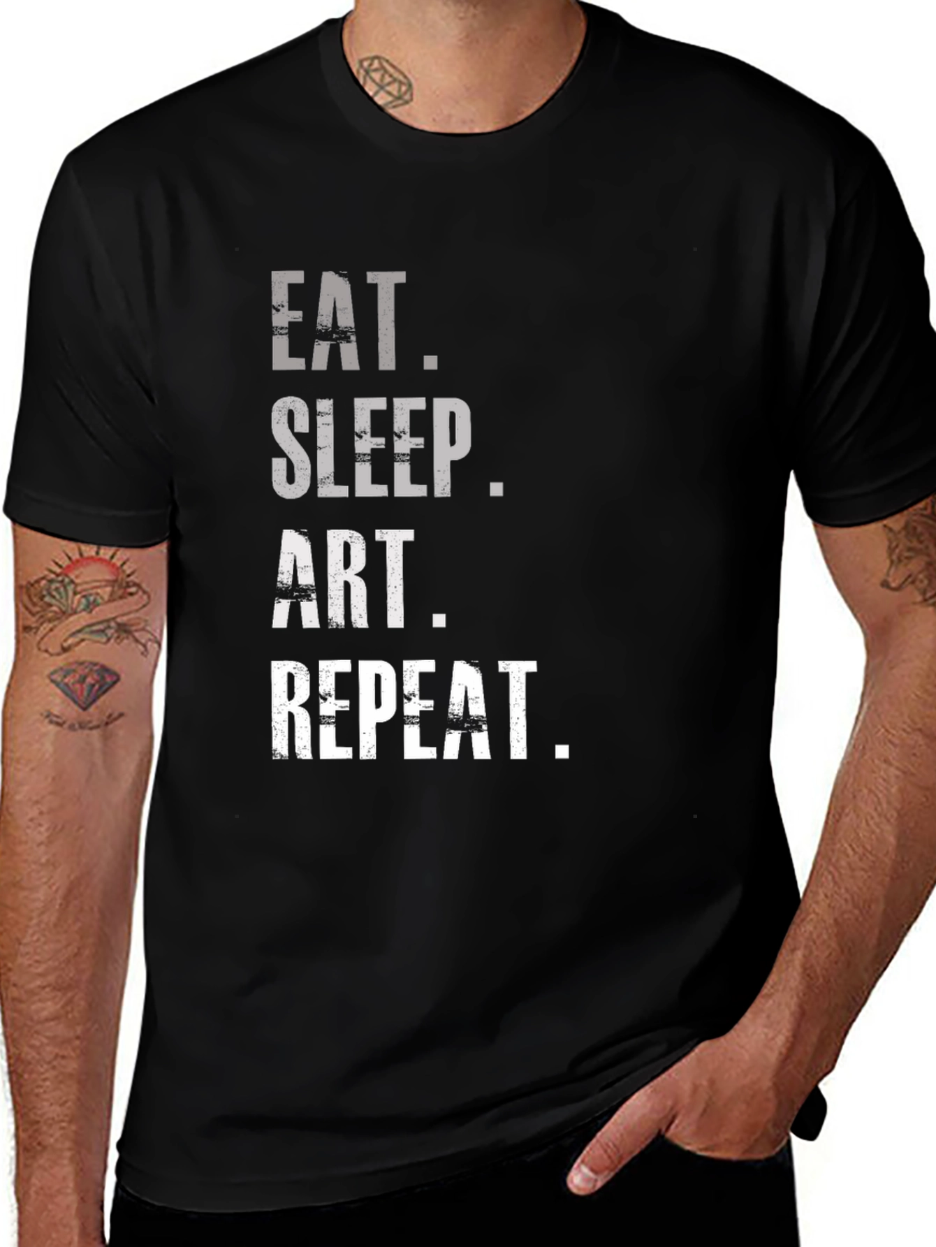 Eat Sleep Art Repeat Graphic Tee