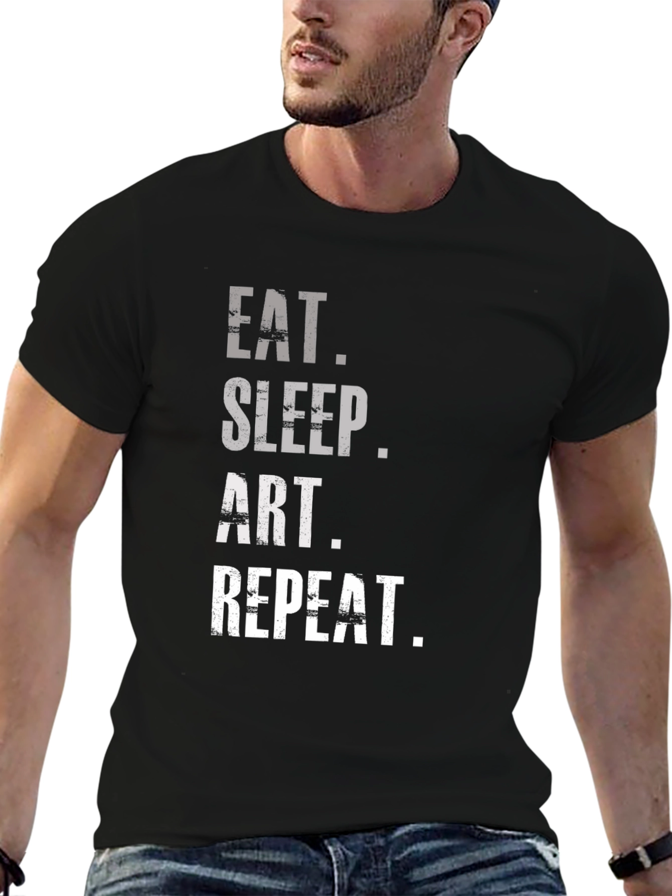 Eat Sleep Art Repeat Graphic Tee