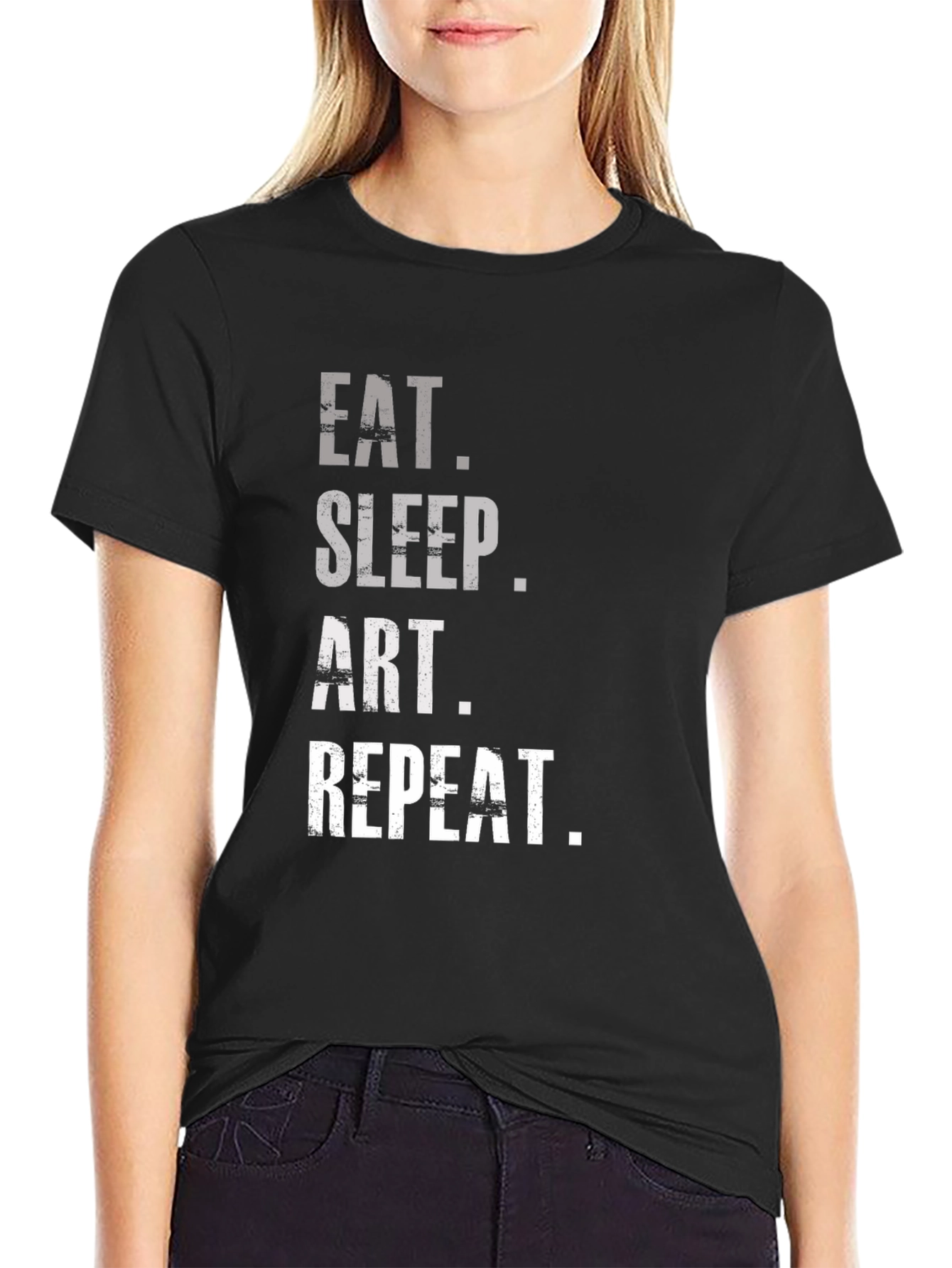 Eat Sleep Art Repeat Graphic Tee