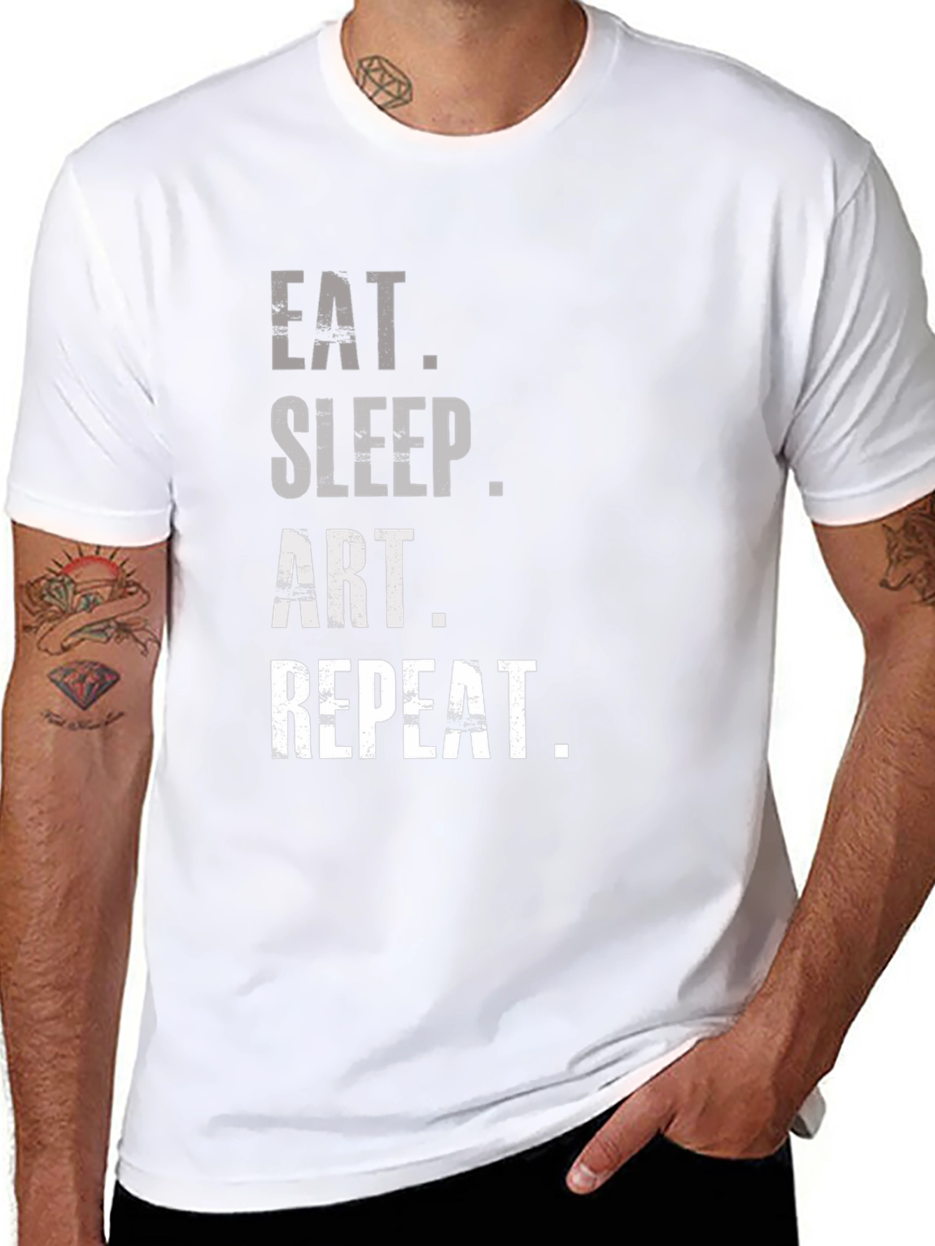 Eat Sleep Art Repeat Graphic Tee
