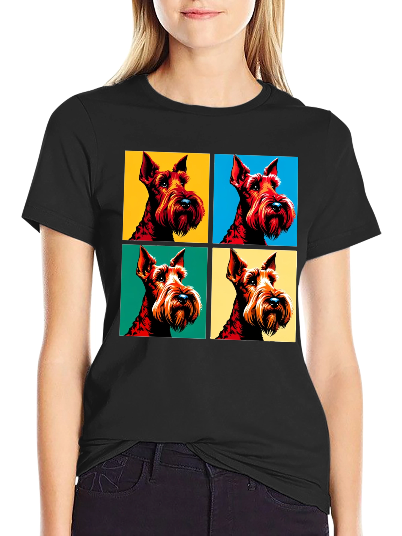 Pop Art Dog Graphic Tee - Cool Canine Design