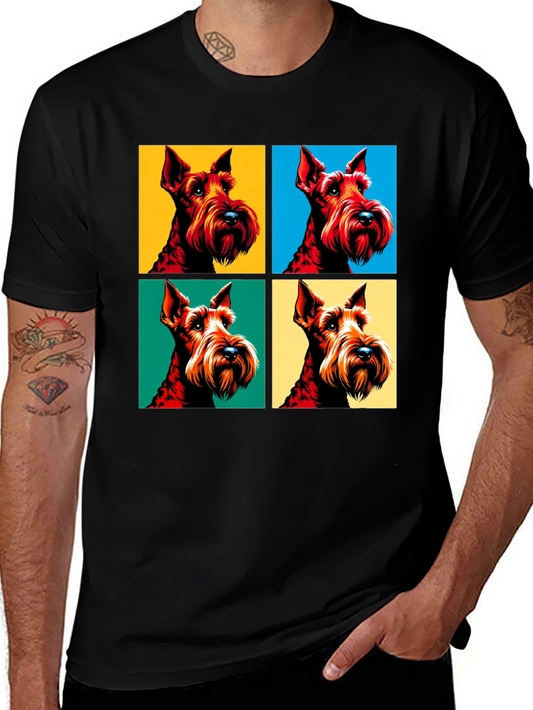 Pop Art Dog Graphic Tee - Cool Canine Design
