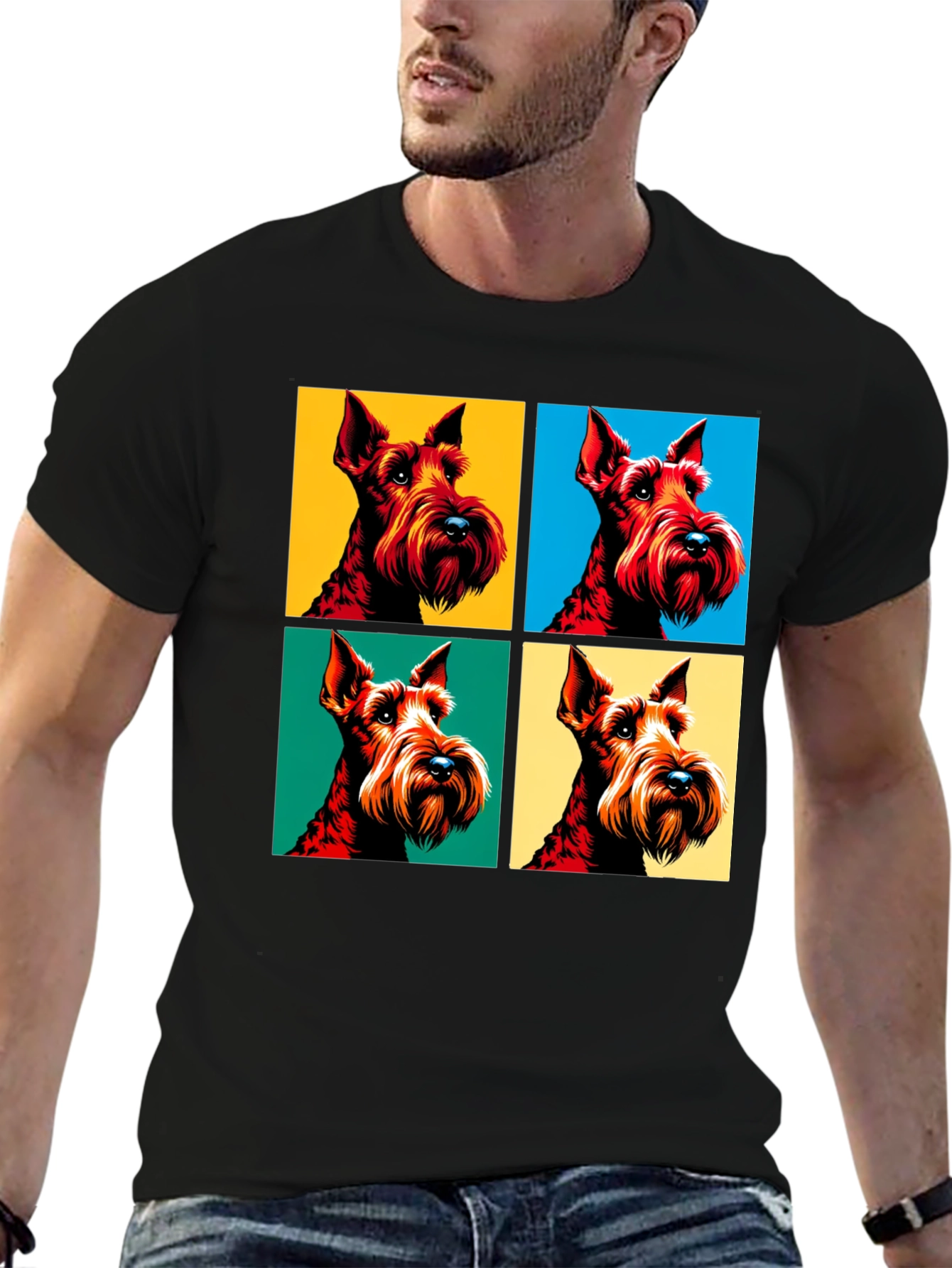 Pop Art Dog Graphic Tee - Cool Canine Design