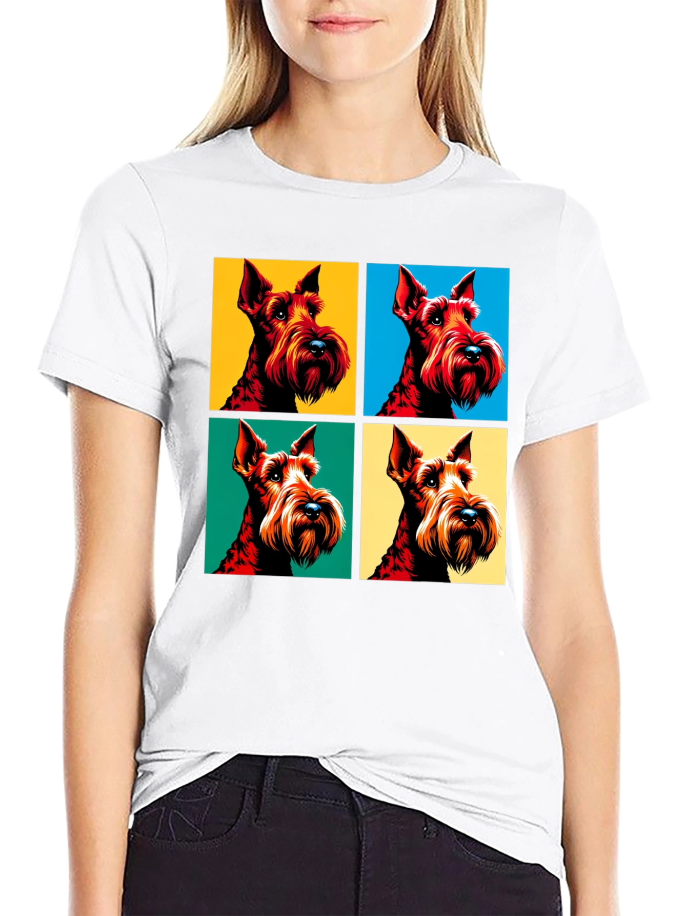 Pop Art Dog Graphic Tee - Cool Canine Design