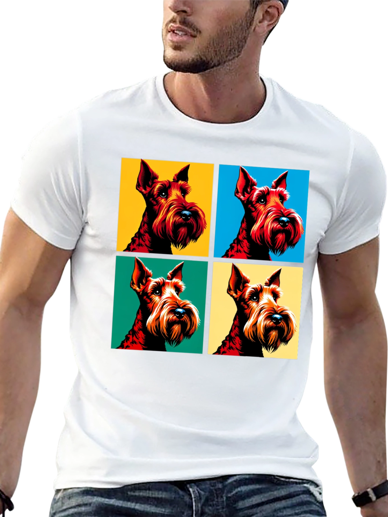 Pop Art Dog Graphic Tee - Cool Canine Design