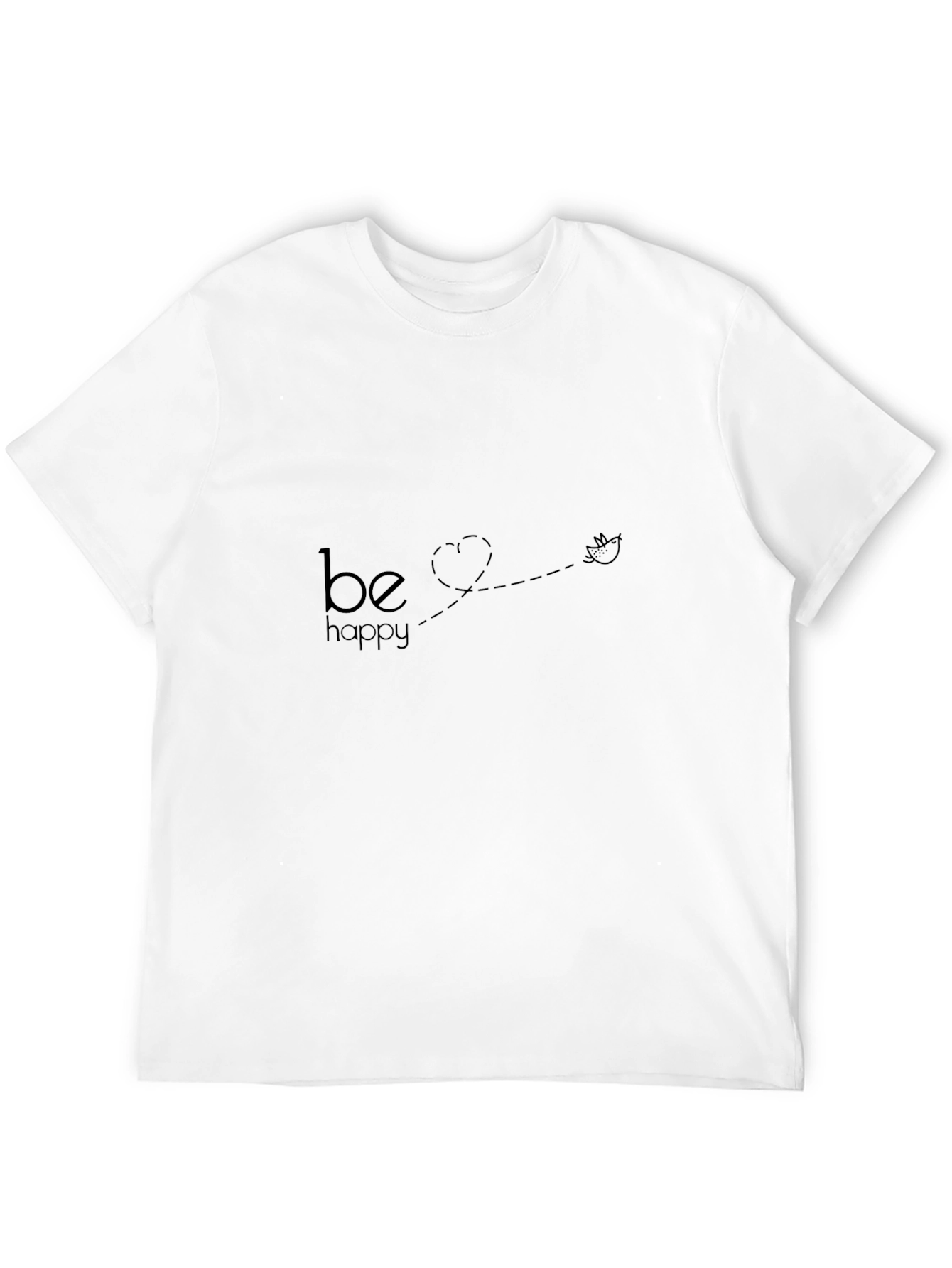 Be Happy Graphic Tee - Casual Comfort