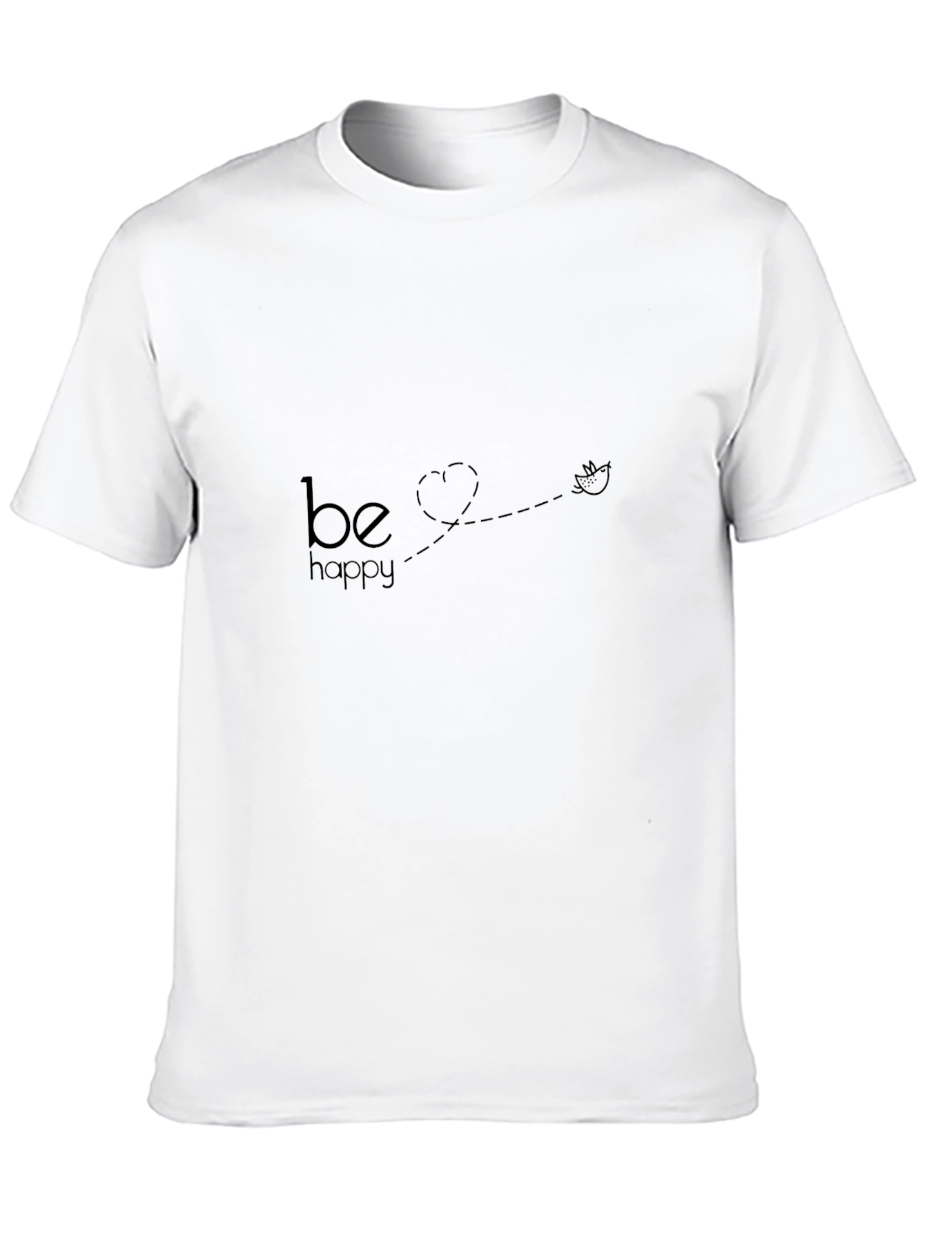 Be Happy Graphic Tee - Casual Comfort