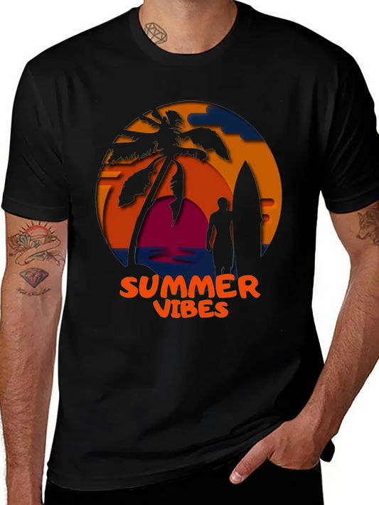 Summer Vibes Graphic T-Shirt - Coastal Design
